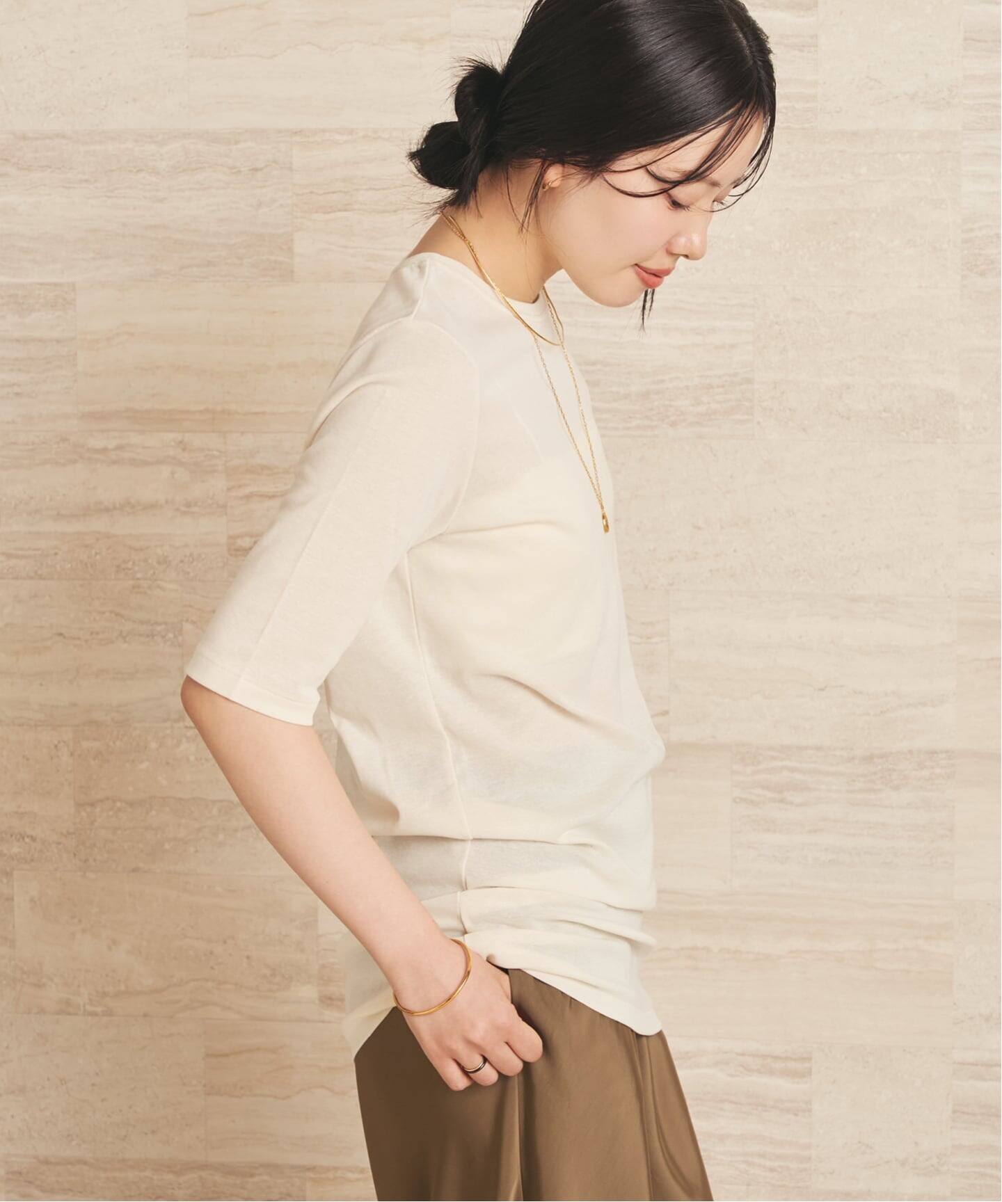 一部店舗・WEB限定》LIGHT SHEER ハーフスリーブ Tシャツ（Tシャツ