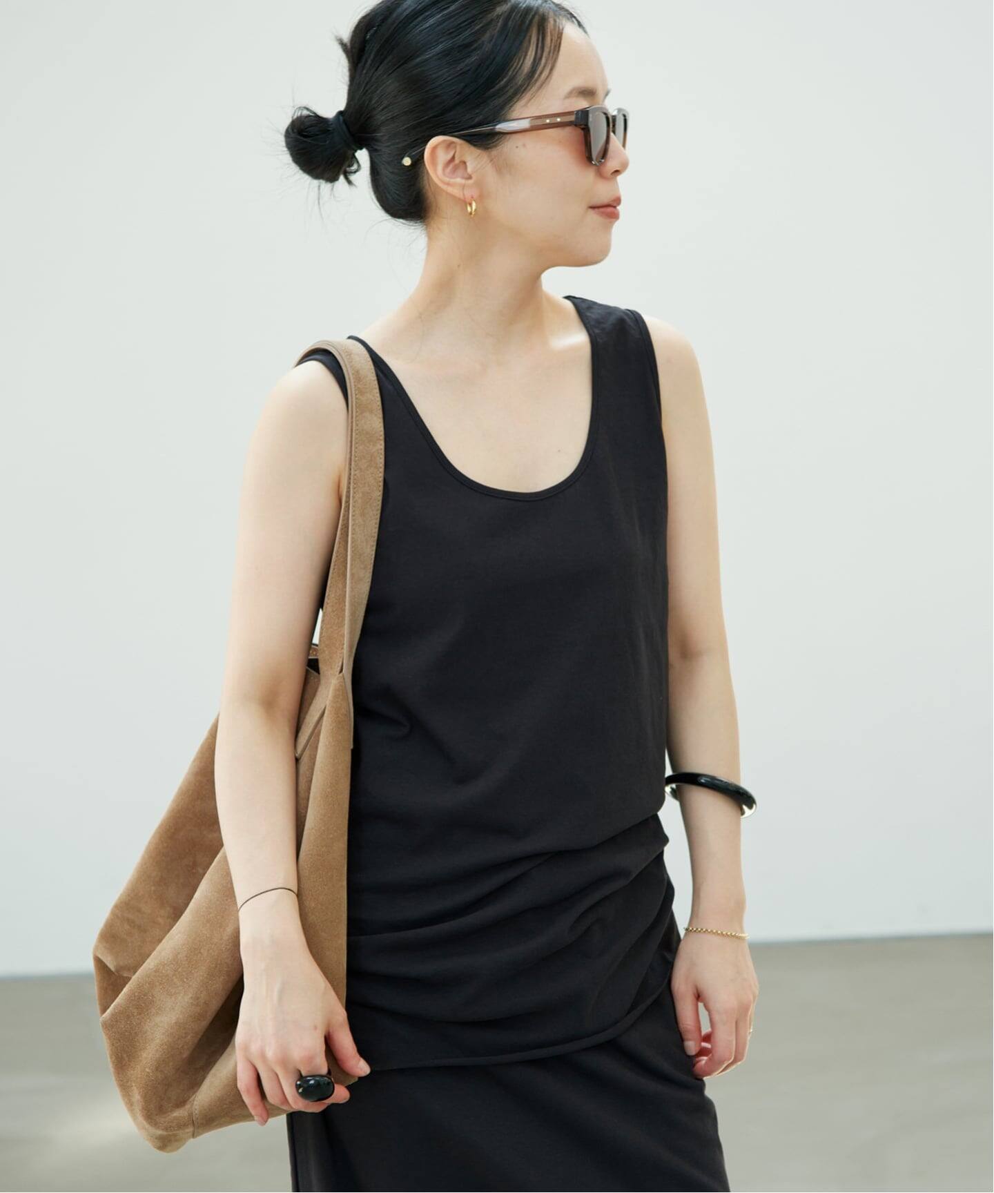 Jersey サイドタックトップス（Tシャツ／カットソー）｜Plage