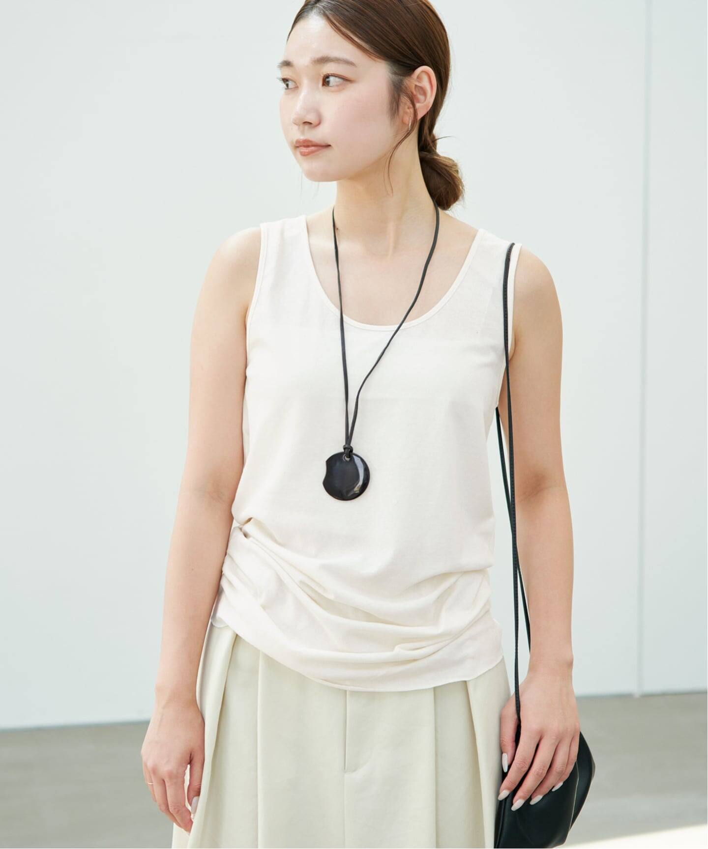 Jersey サイドタックトップス（Tシャツ／カットソー）｜Plage