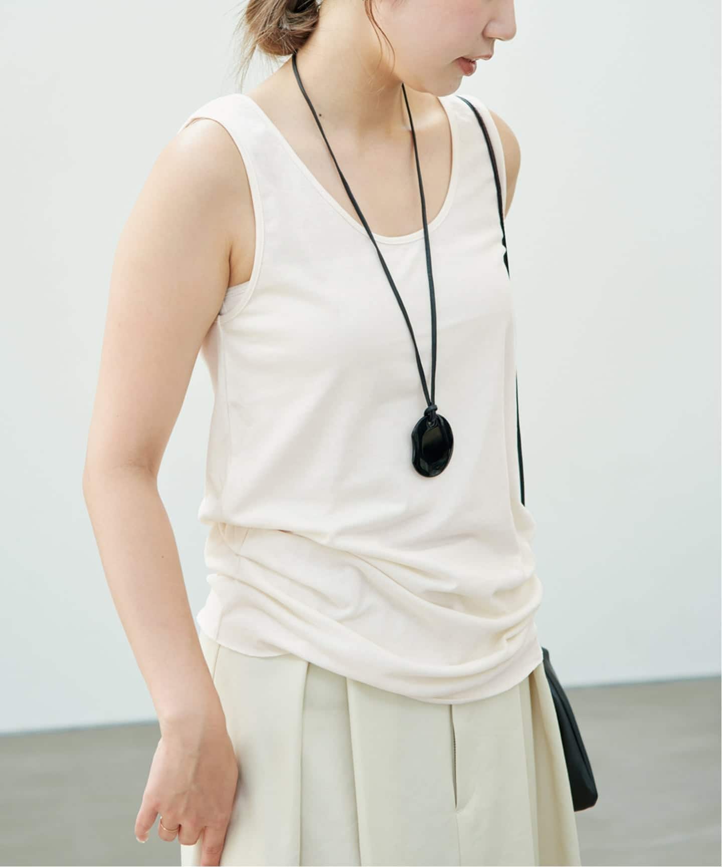 Jersey サイドタックトップス（Tシャツ／カットソー）｜Plage