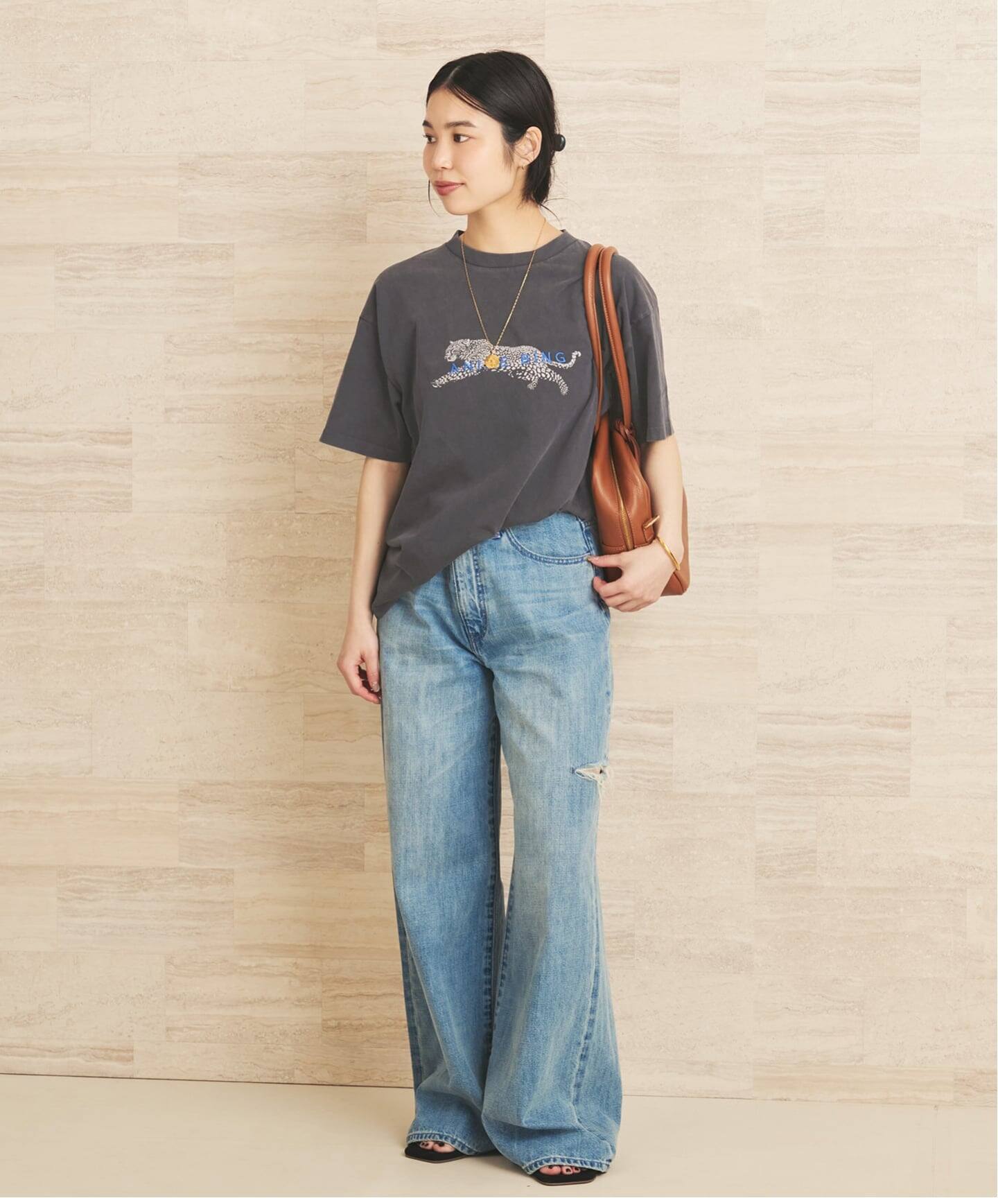 ANINE BING / アニービン ICADE LEOPARD Tシャツ（Tシャツ／カットソー