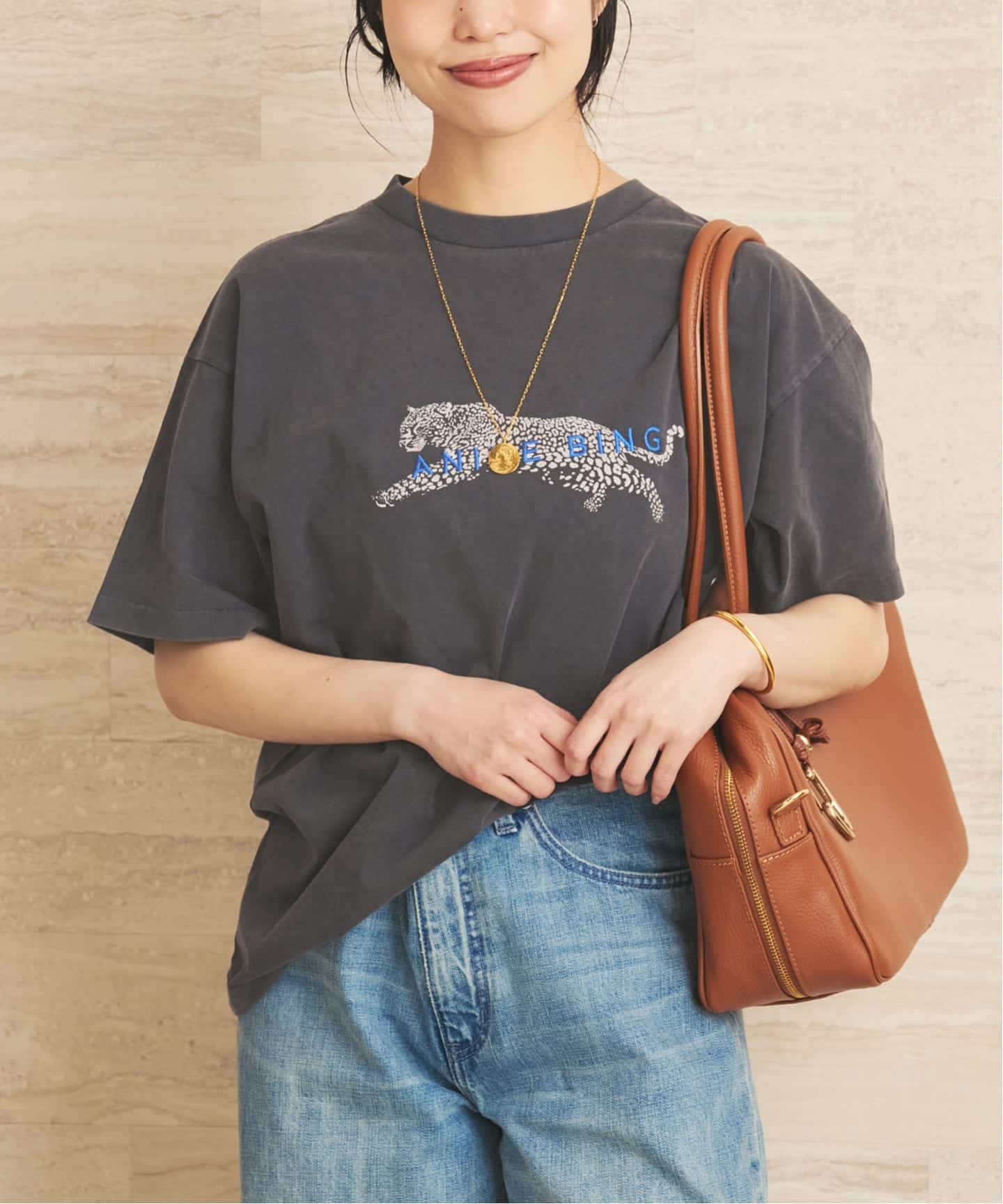 ANINE BING / アニービン ICADE LEOPARD Tシャツ（Tシャツ／カットソー