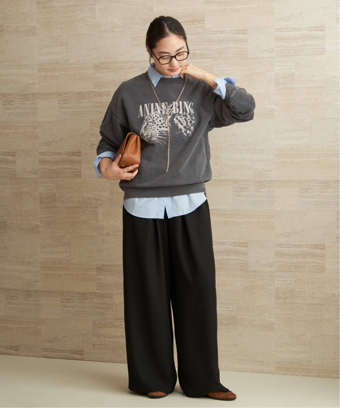 ANINE BING / アニービン SPENCER SWEATSHIRT LEOPARD スウェット 