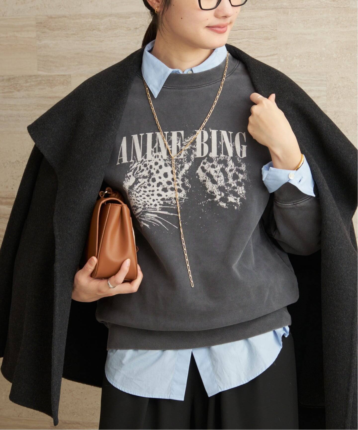予約》ANINE BING / アニービン SPENCER SWEATSHIRT LEOPARD