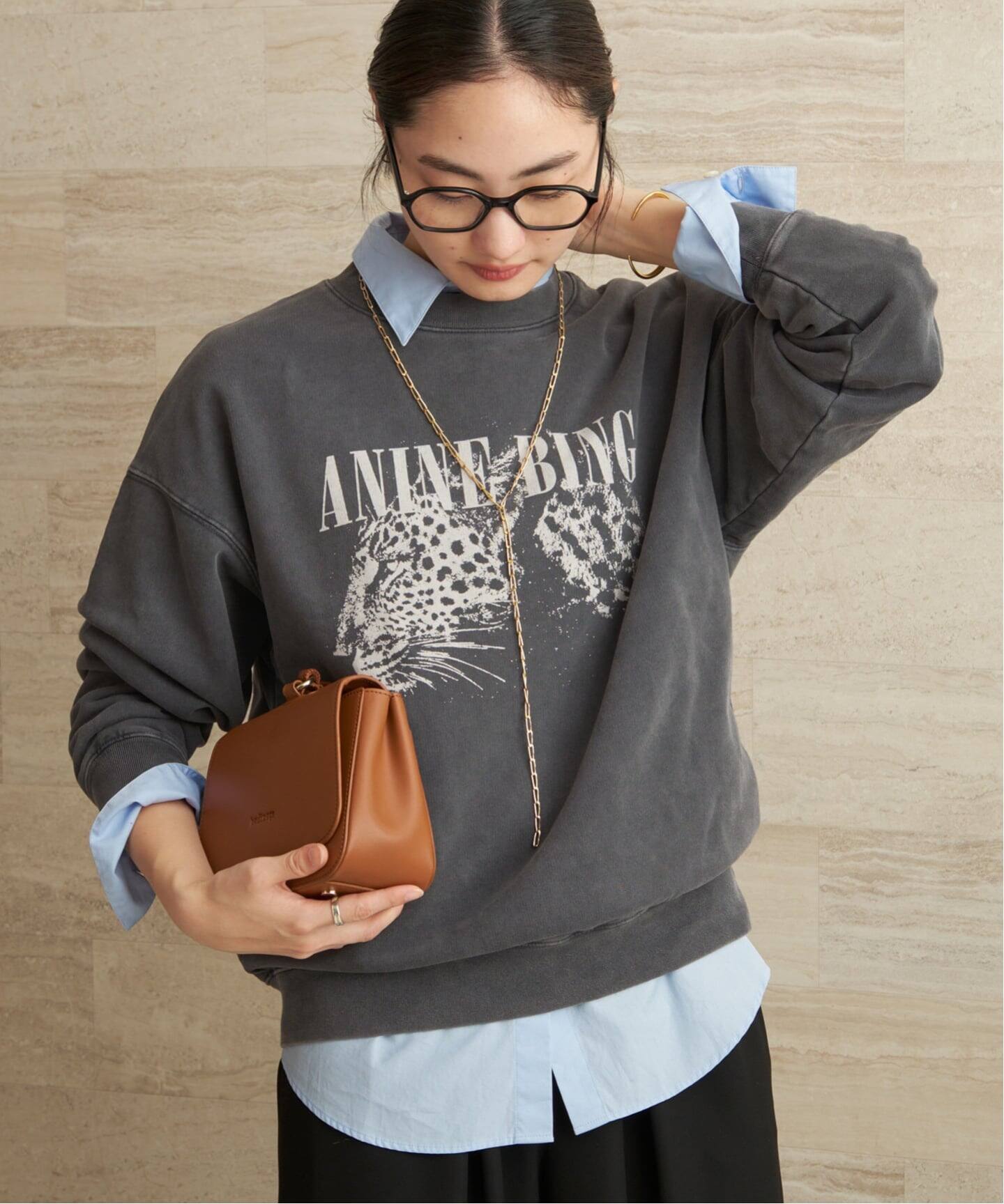 ANINE BING / アニービン SPENCER SWEATSHIRT LEOPARD スウェット 