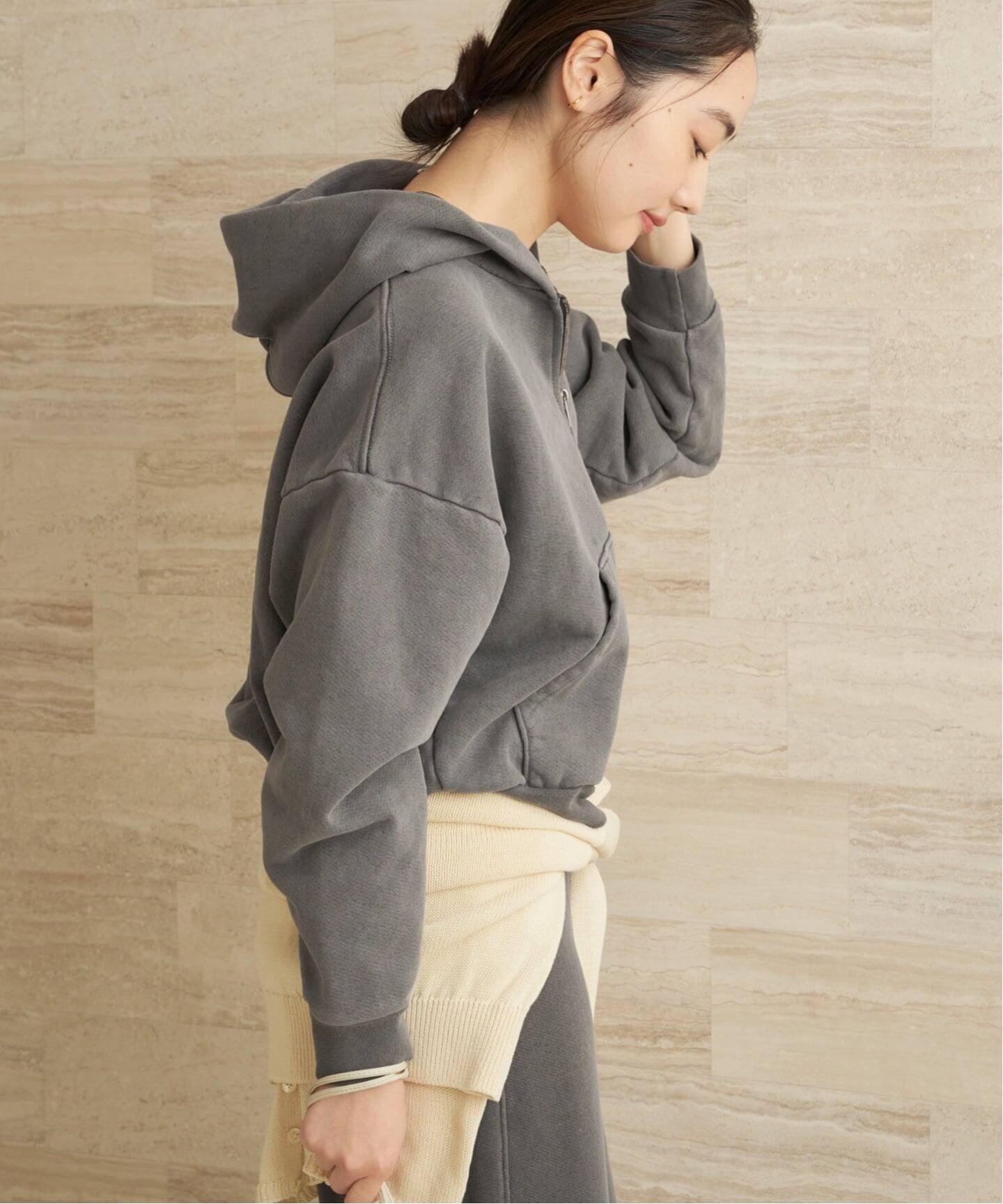 Plage - プラージュ 製品染めパーカー ASHER / アッシャー ROSIE ZIP パーカー（パーカー）｜Plage