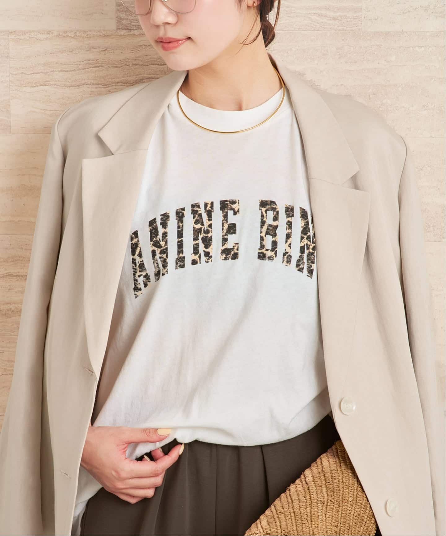 ANINE BING / アニービン WLKER TEE ANINE BING LEOPARD Tシャツ（T