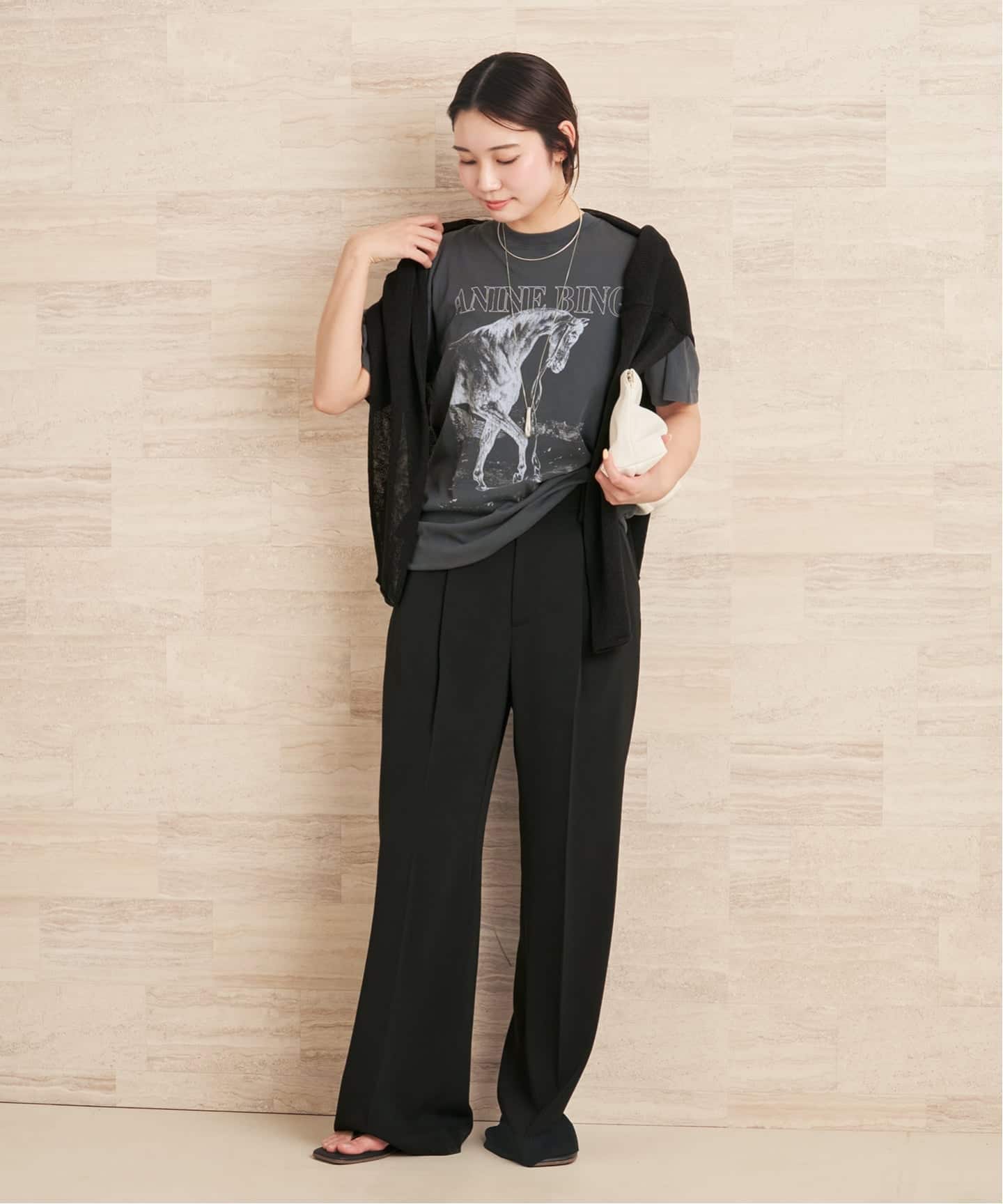 ANINE BING / アニービン LILI TEE HORSE Tシャツ（Tシャツ