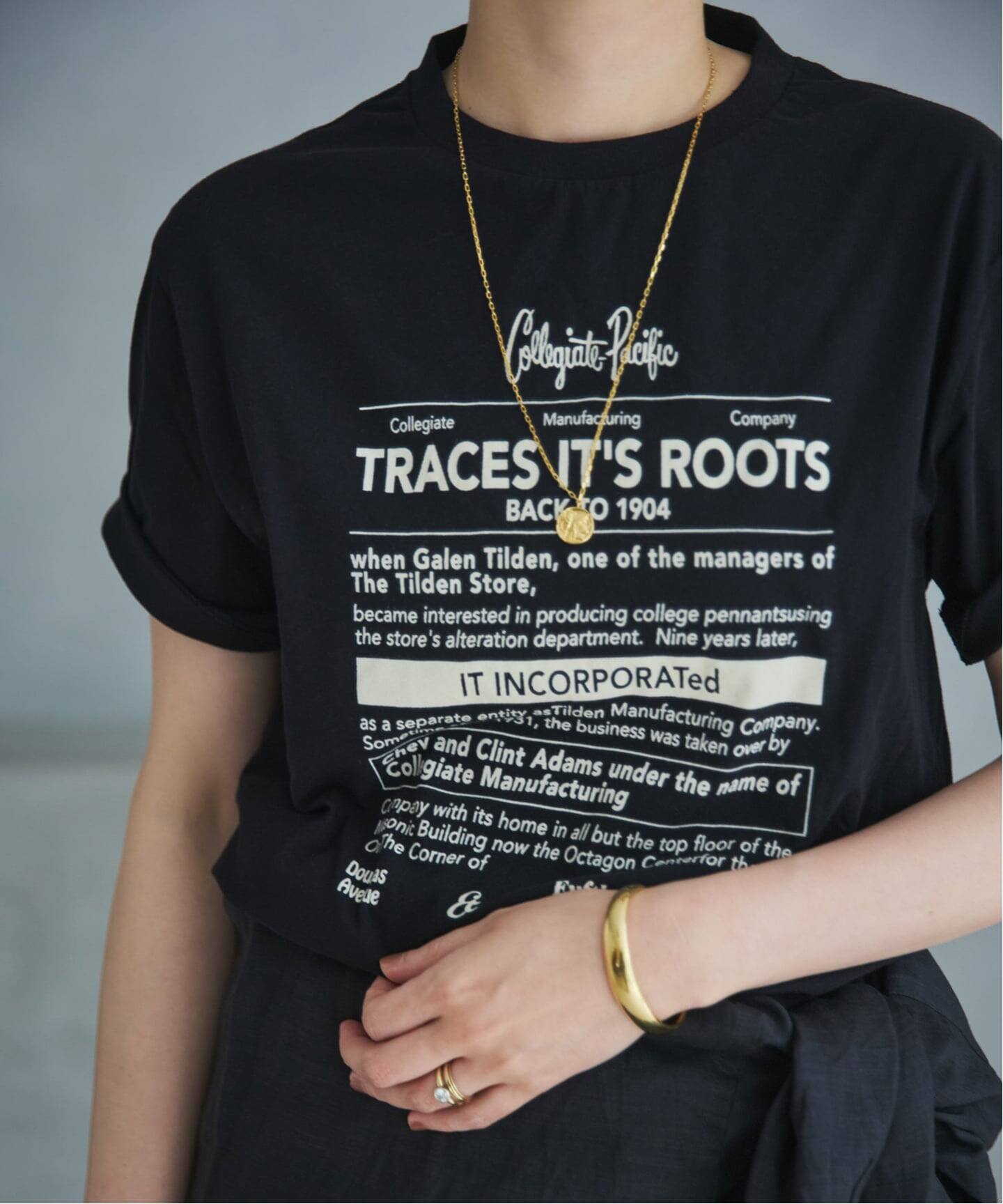Plage - Plage  BACK LOGO Tシャツ Collegiate Pacific 別注 LAYERD PRINT TEE（Tシャツ／カットソー