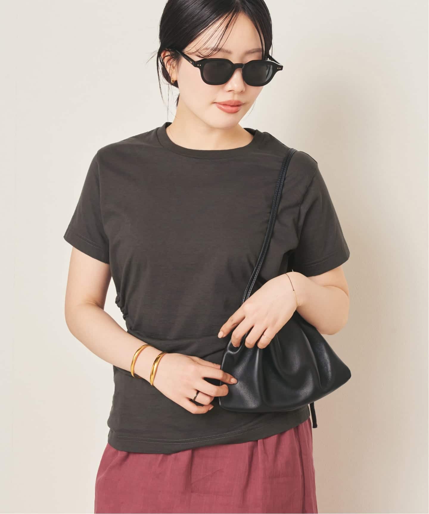 CURRENTAGE / カレンテージ 別注 BACK OPEN トップス（Tシャツ