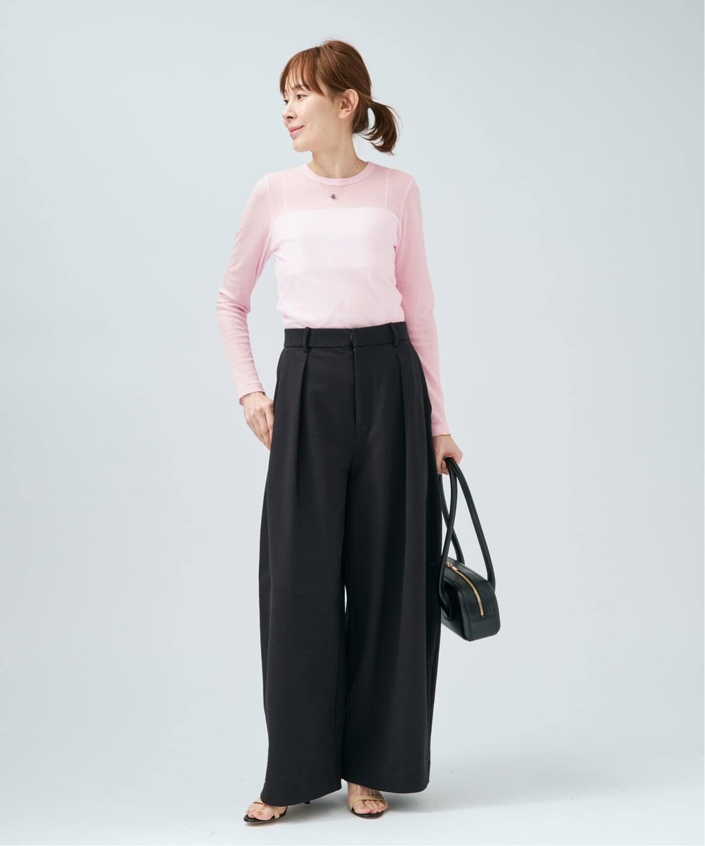 シアーフライス クルーネックロングスリーブプルオーバー（Tシャツ