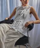 《予約》ペプラム ノースリーブプルオーバー