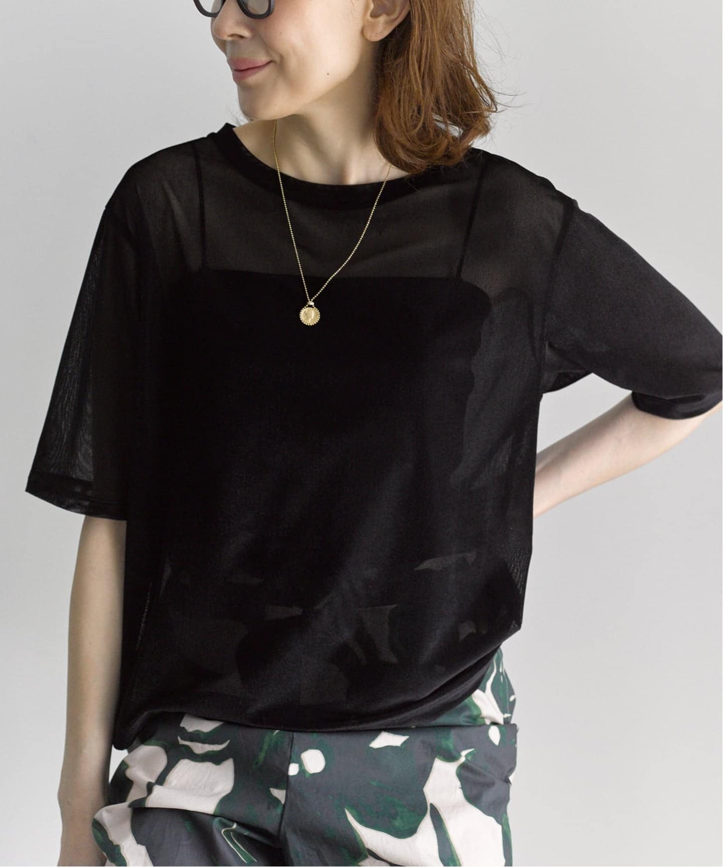 ベロアメッシュプルオーバー（Tシャツ／カットソー）｜VERMEIL par