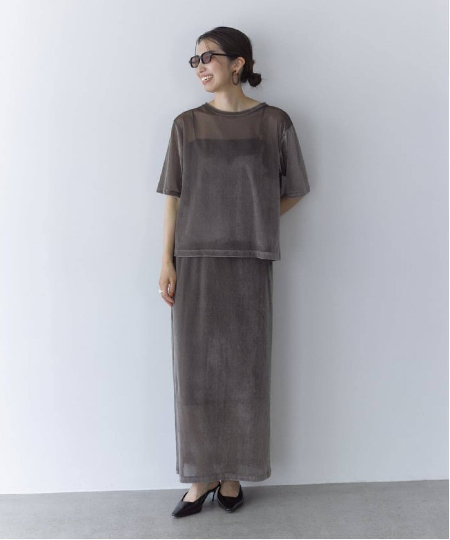 ベロアメッシュプルオーバー（Tシャツ／カットソー）｜VERMEIL par