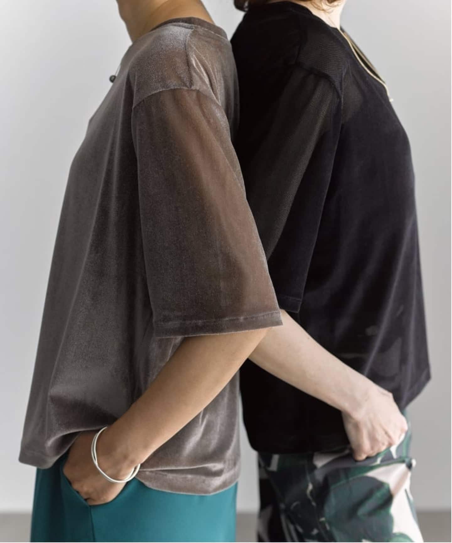 ベロアメッシュプルオーバー（Tシャツ／カットソー）｜VERMEIL par