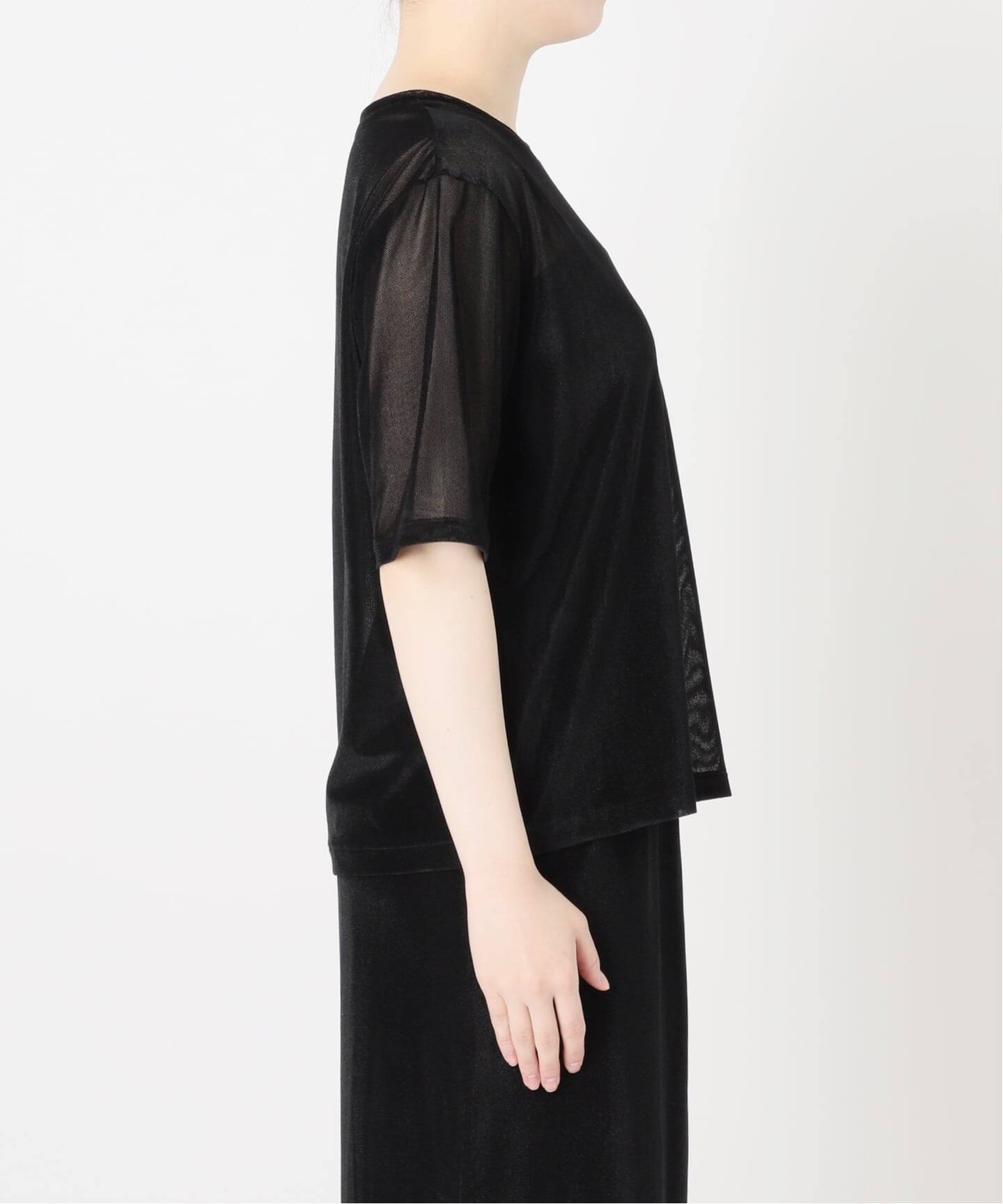 ベロアメッシュプルオーバー（Tシャツ／カットソー）｜VERMEIL par