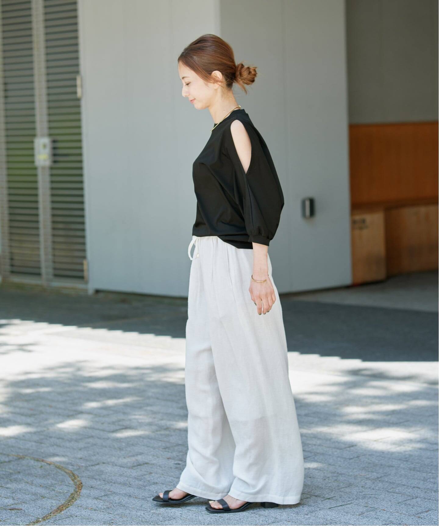 追加》ショールスリットカットソー（Tシャツ／カットソー）｜VERMEIL