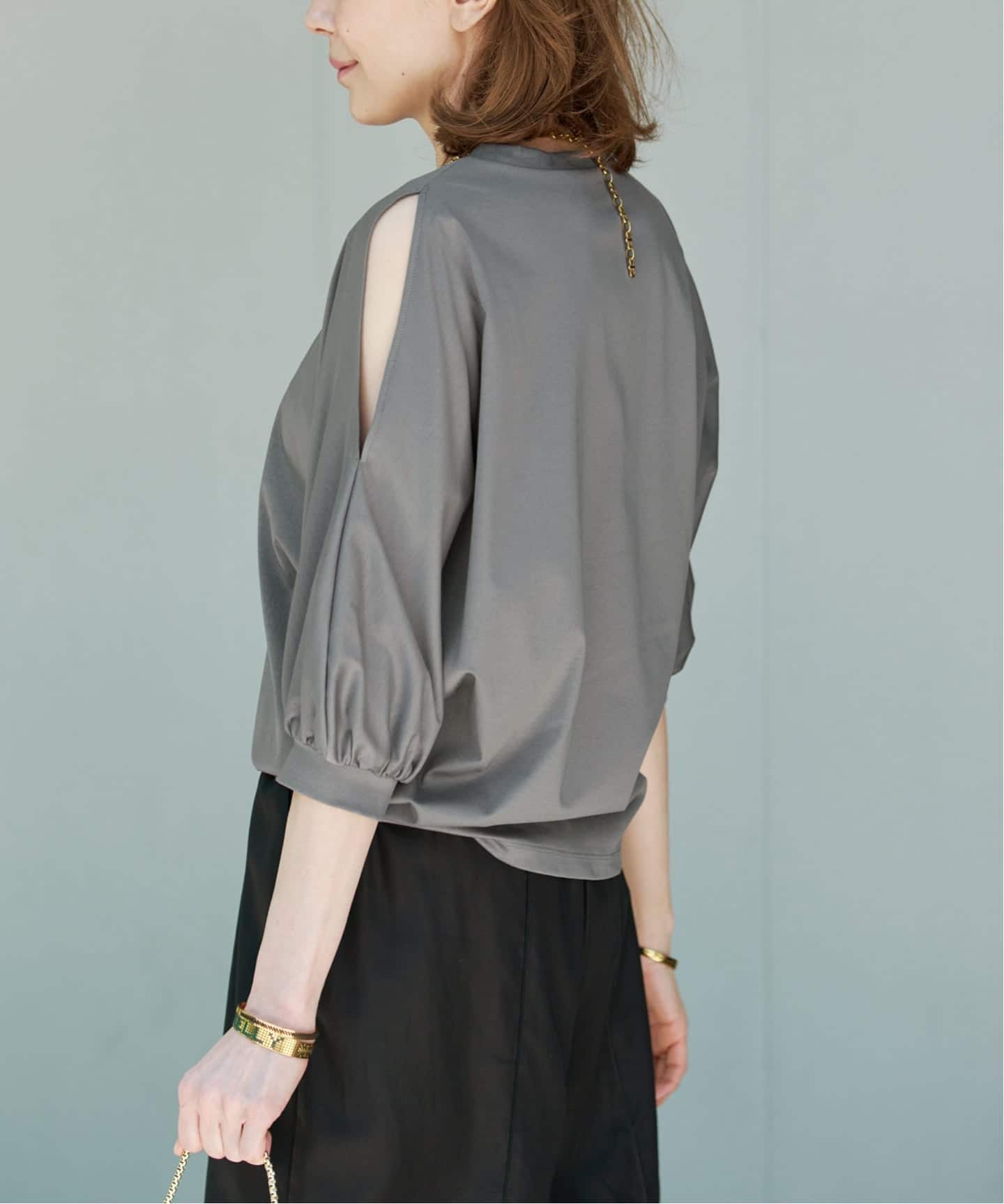 追加》ショールスリットカットソー（Tシャツ／カットソー）｜VERMEIL