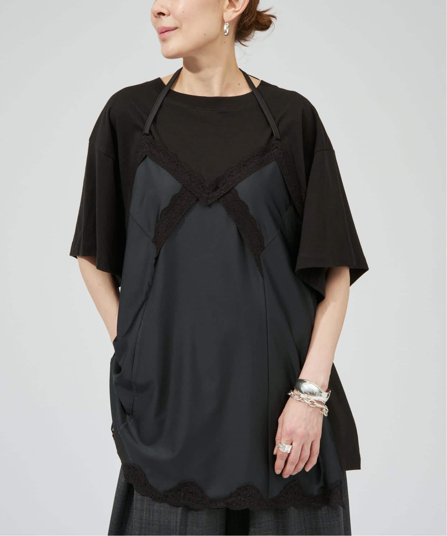 INSCRIRE アンスクリア Hybrid Lingerie Tシャツ I26SS-CUT17（Tシャツ