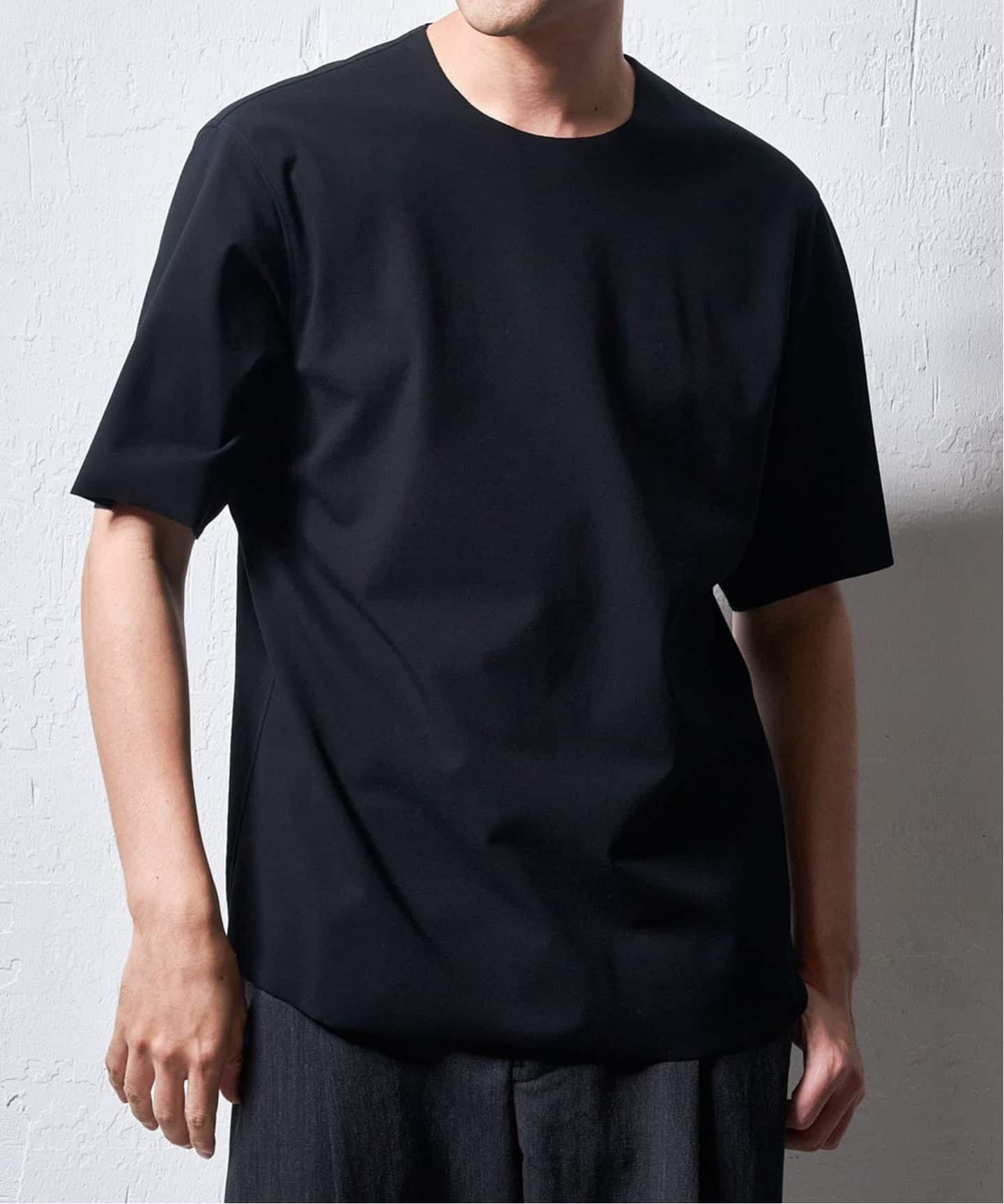 山内/ヤマウチ】強撚フリーカットポンチ・ショートスリーブTシャツ（T
