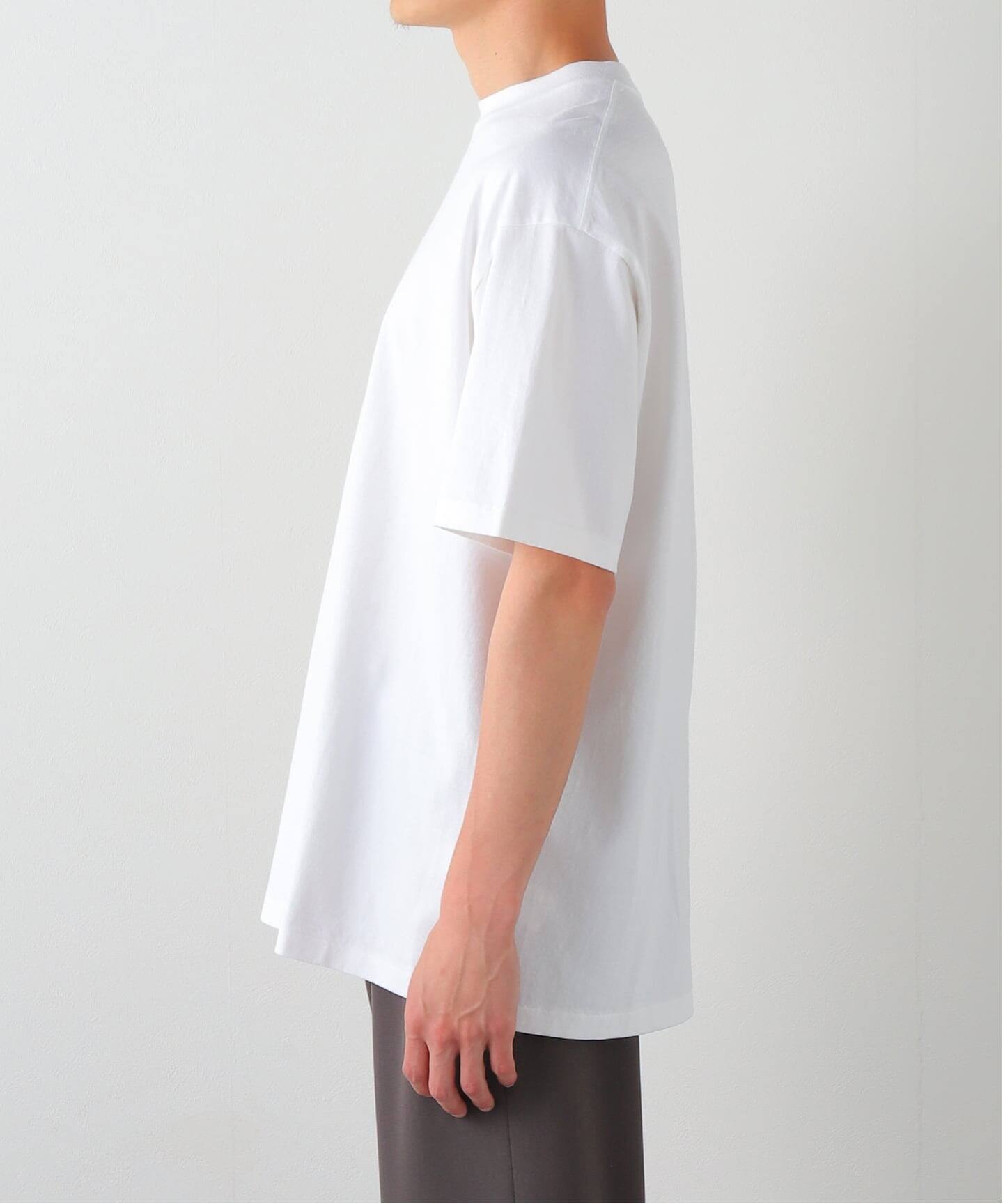 LE / エルイー】WIDE T-SH C/N：ワイド Tシャツ（Tシャツ／カットソー