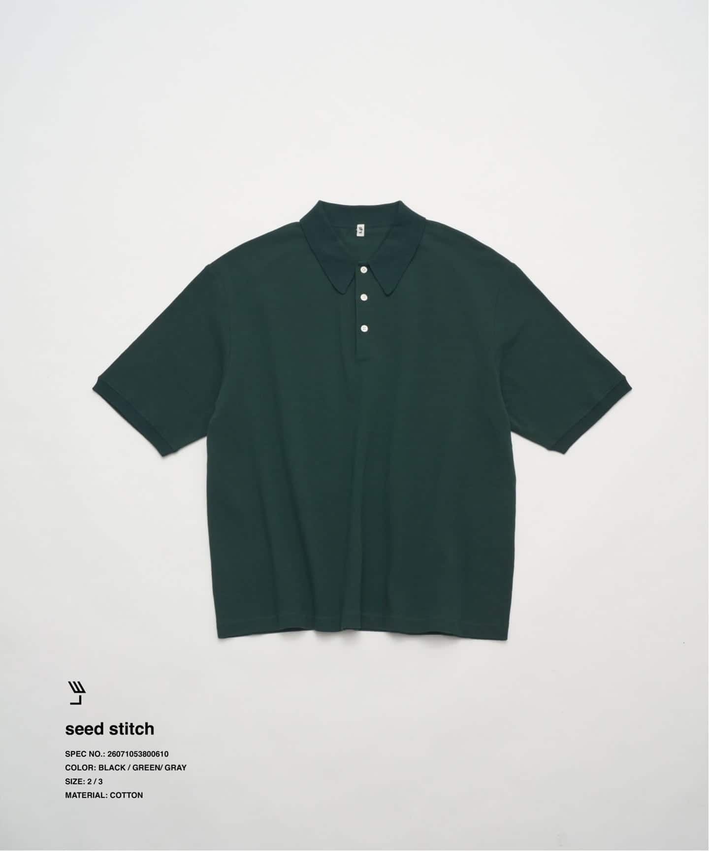 L'ECHOPPE レショップ エルイー SEED STITCH ポロシャツ 2 LE / エルイー】SEED STITCH：ポロシャツ（ポロシャツ）｜L'ECHOPPE