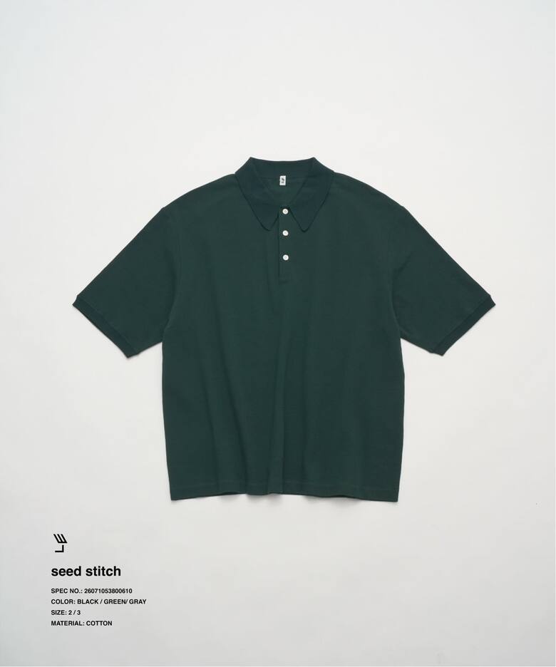 LE / エルイー】SEED STITCH：ポロシャツ（ポロシャツ）｜L