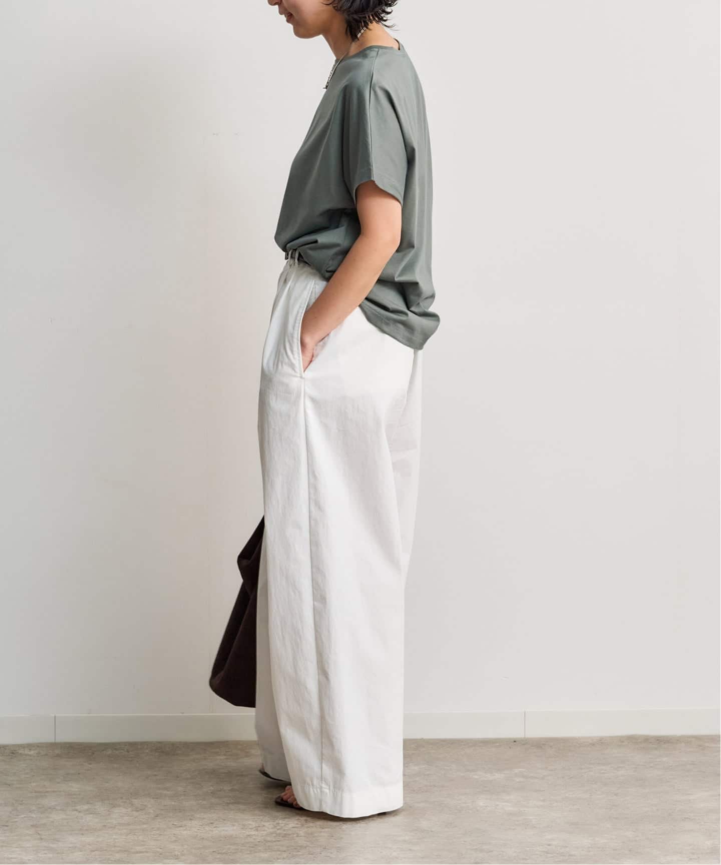 ATON SUVIN 60/2 CAP SLEEVE T-SHIRT（Tシャツ／カットソー）｜BOICE