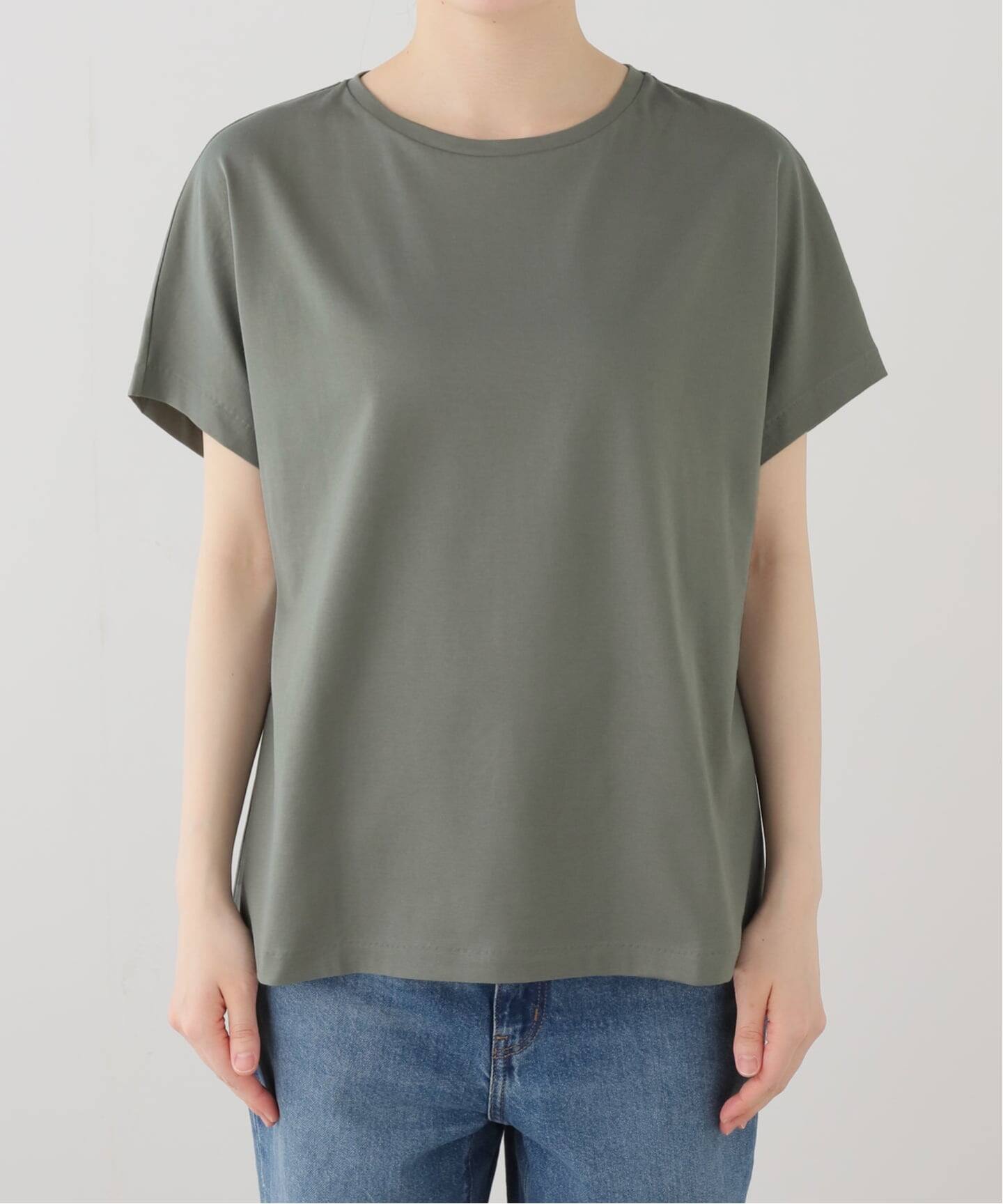 ATON SUVIN 60/2 CAP SLEEVE T-SHIRT（Tシャツ／カットソー）｜BOICE