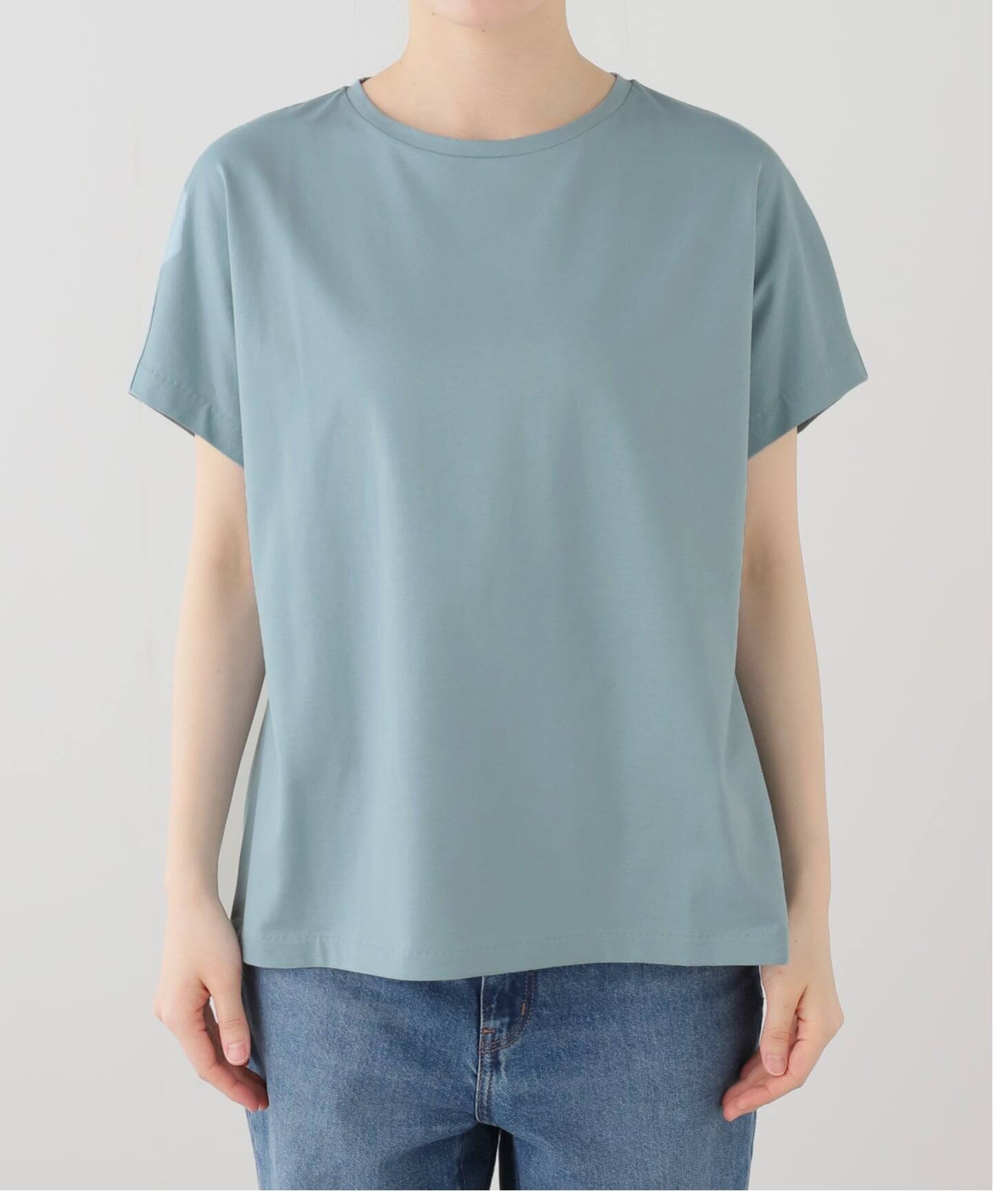 ATON SUVIN 60/2 CAP SLEEVE T-SHIRT（Tシャツ／カットソー）｜BOICE