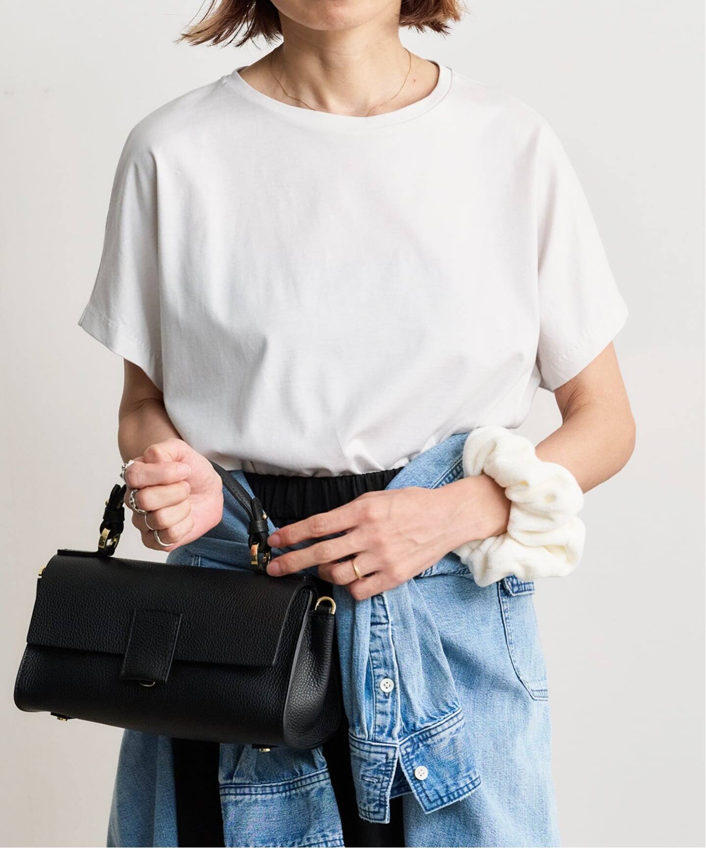 ATON SUVIN 60/2 CAP SLEEVE T-SHIRT（Tシャツ／カットソー）｜BOICE