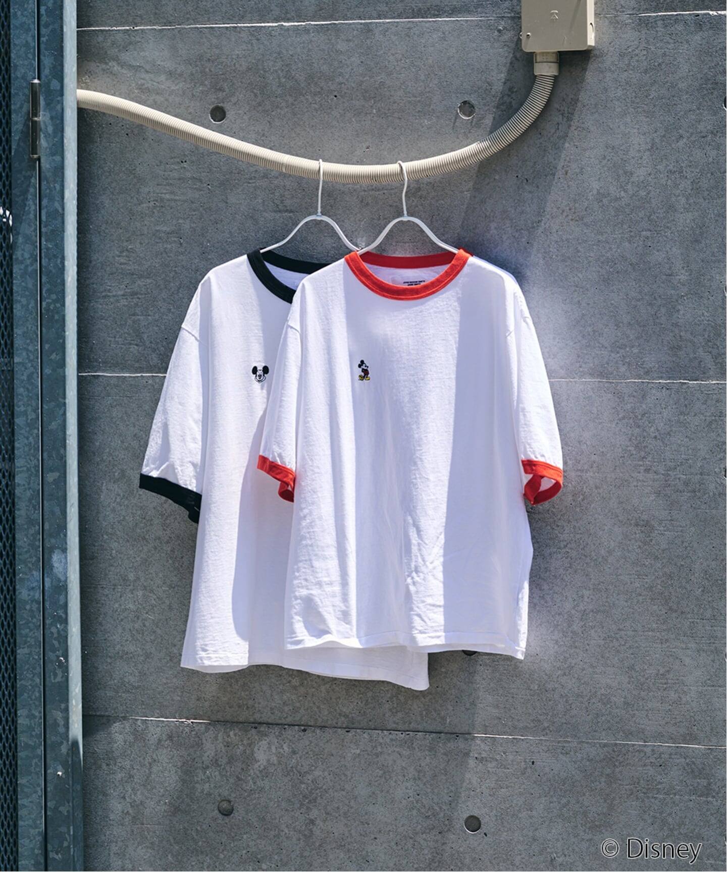 JANE SMITH MICKEY FACE RINGER T-SHIRT UNISEX（Tシャツ／カットソー