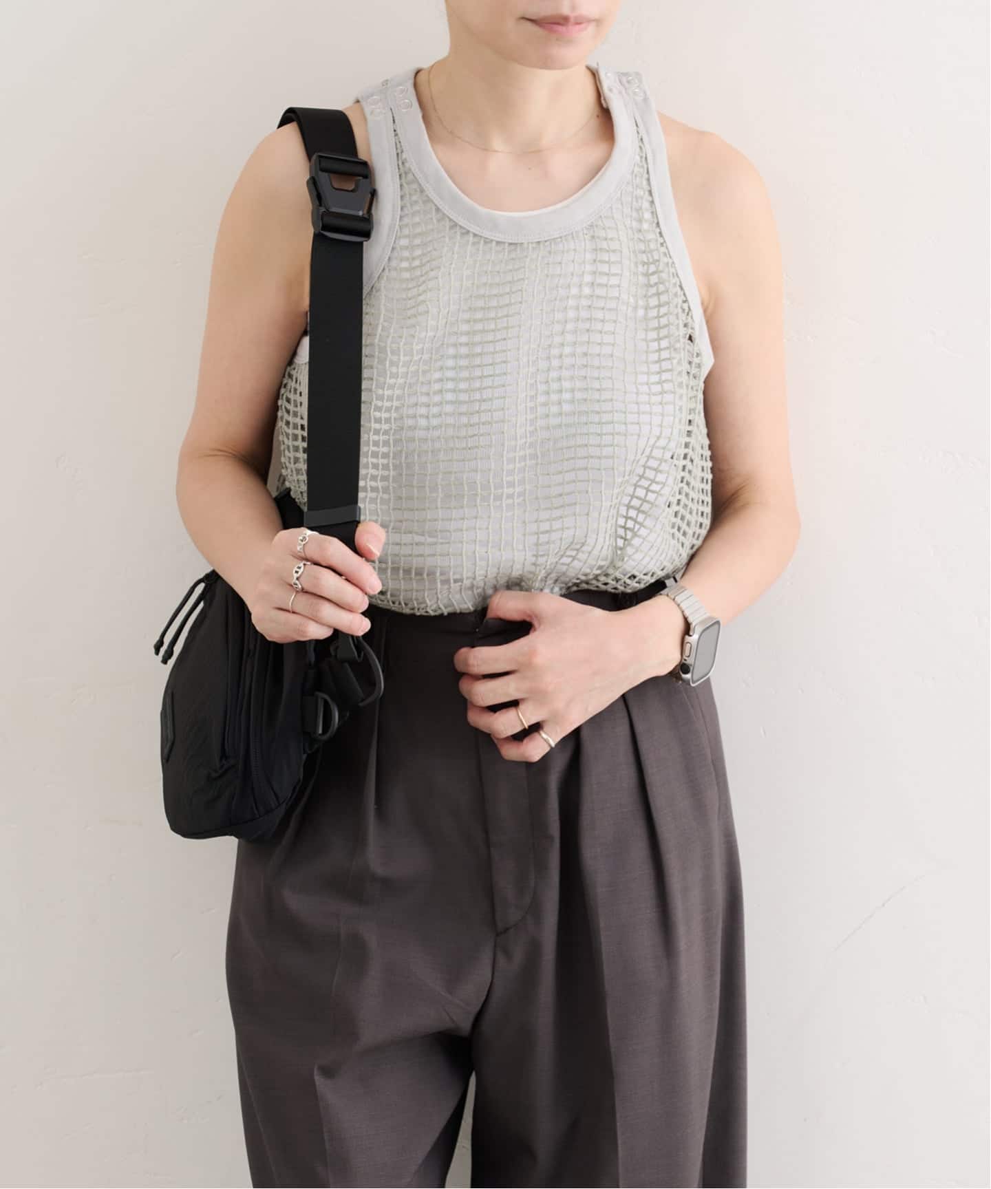 JANE SMITH　 MESH UP DOWN TANK TOP JANE SMITH SQUARE MESH TANK TOP（Tシャツ／カットソー）｜BOICE FROM