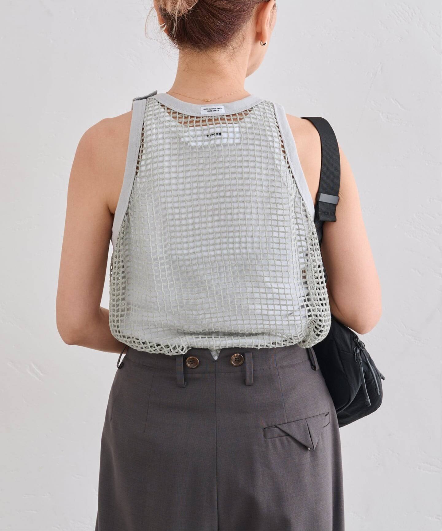 JANE SMITH SQUARE MESH TANK TOP（Tシャツ／カットソー）｜BOICE FROM