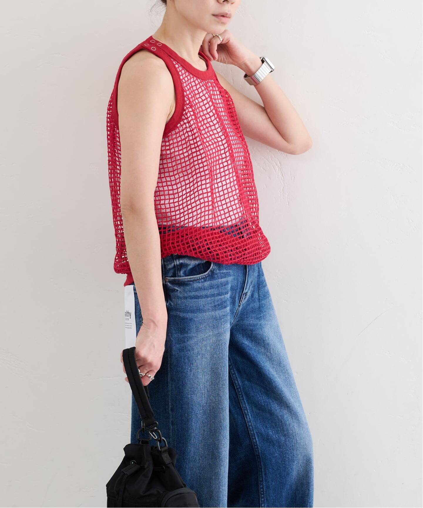 JANE SMITH SQUARE MESH TANK TOP（Tシャツ／カットソー）｜BOICE FROM