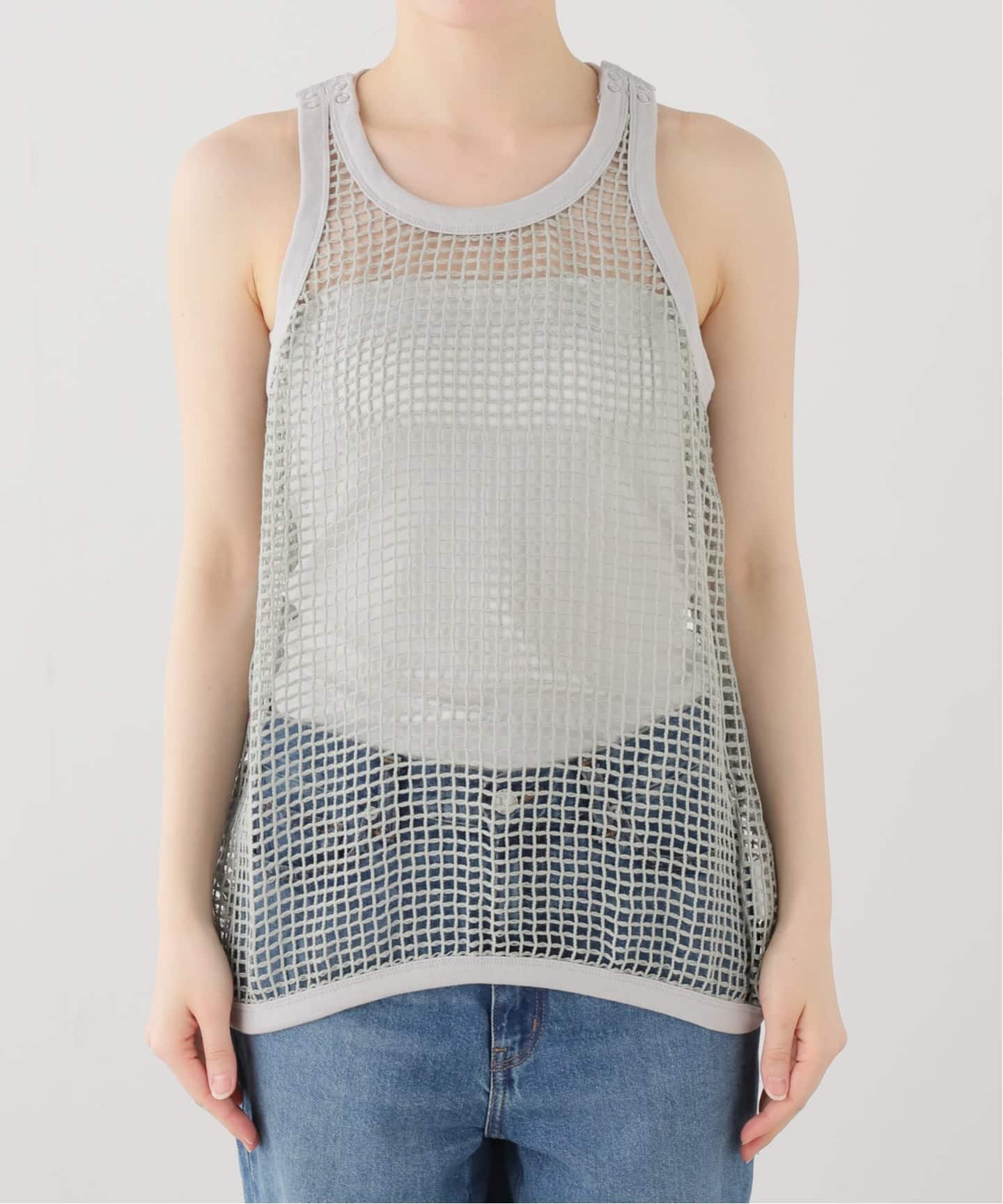 JANE SMITH　 MESH UP DOWN TANK TOP JANE SMITH SQUARE MESH TANK TOP（Tシャツ／カットソー）｜BOICE FROM