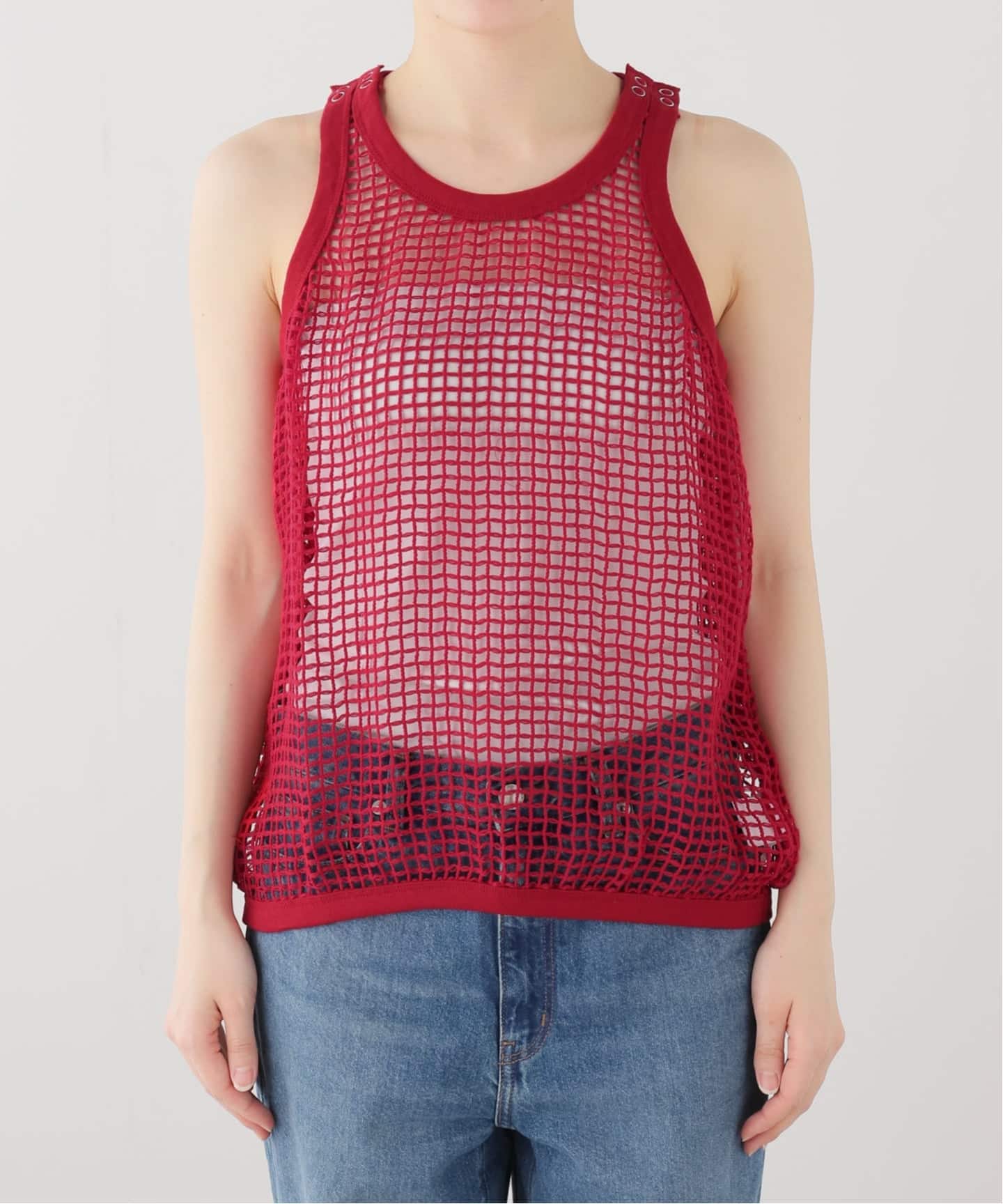 JANE SMITH　 MESH UP DOWN TANK TOP JANE SMITH SQUARE MESH TANK TOP（Tシャツ／カットソー）｜BOICE FROM
