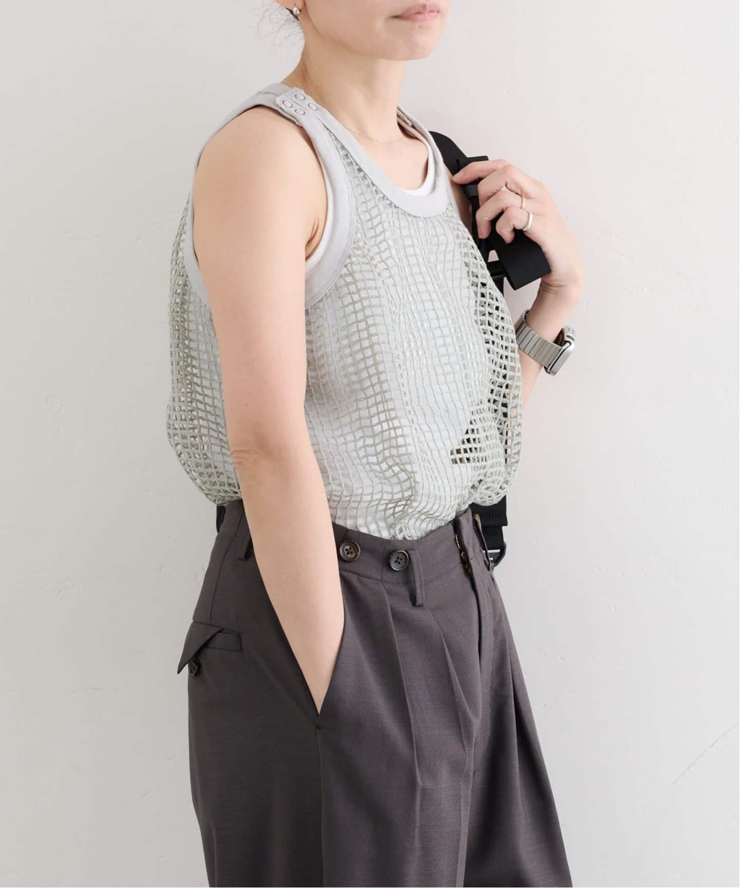 JANE SMITH SQUARE MESH TANK TOP(Tシャツ/カットソー)|BOICE FROM JANE SMITH SQUARE MESH TANK TOP(Tシャツ/カットソー)|BOICE FROM