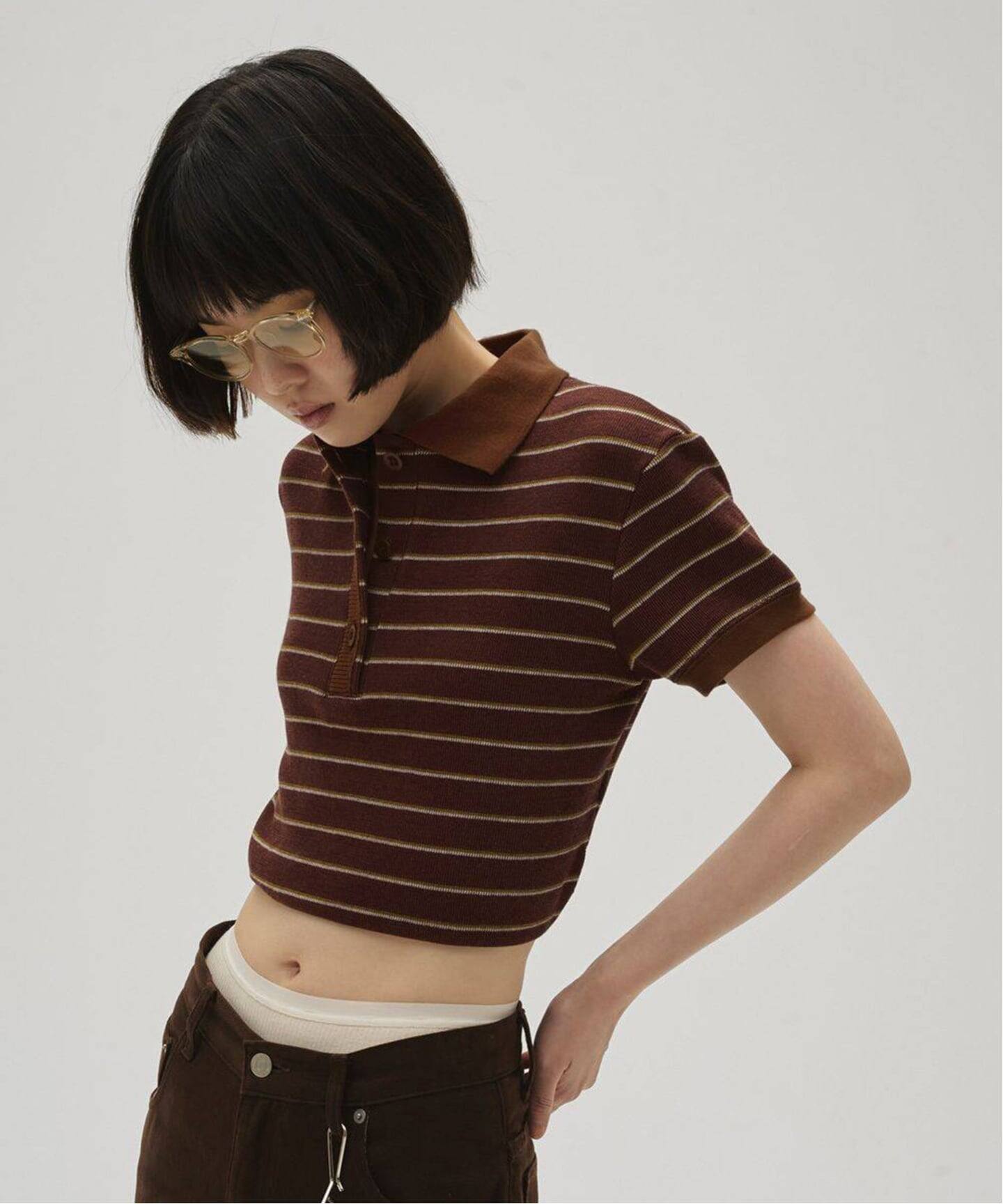 TODAYFUL Border ポロエリ Tops（Tシャツ／カットソー）｜BOICE FROM