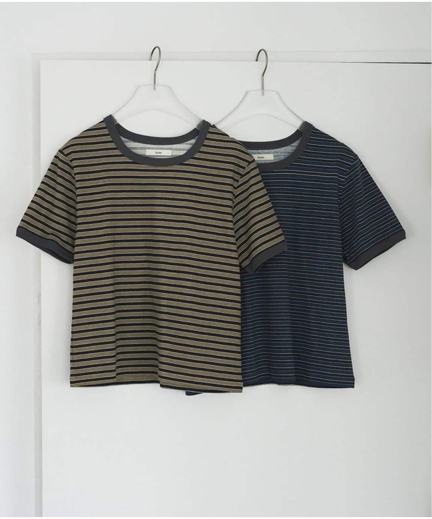 anuke Multi Border T-Shirts ベージュ anuke Multi Border T-Shirts（Tシャツ／カットソー）｜BOICE FROM