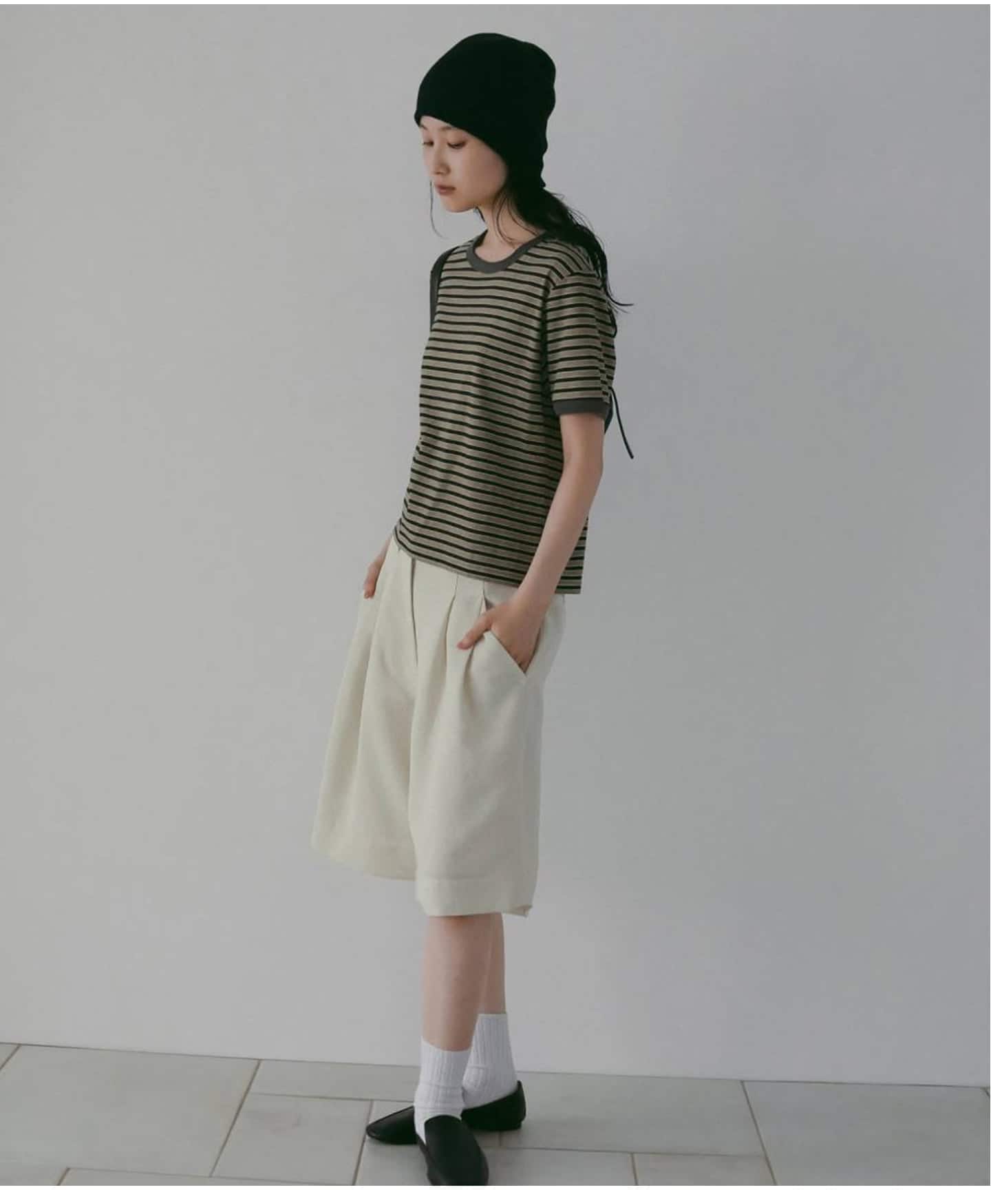 anuke Multi Border T-Shirts ベージュ anuke Multi Border T-Shirts（Tシャツ／カットソー）｜BOICE FROM
