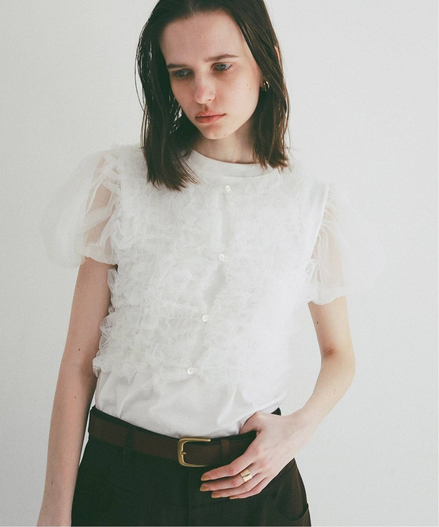 CLANE TULLE VEST LAYERED TOPS（シャツ／ブラウス）｜BOICE FROM