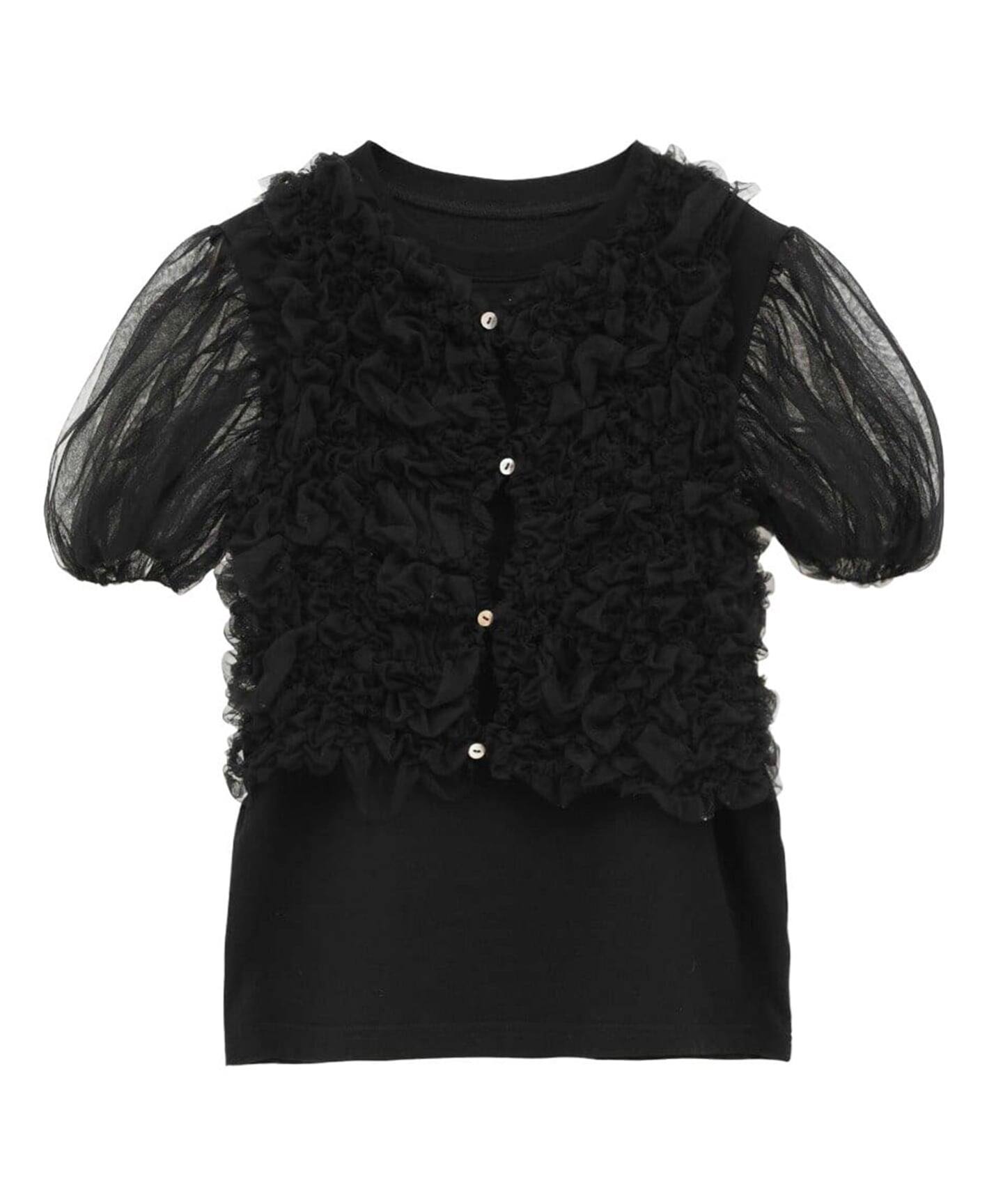 CLANE TULLE VEST LAYERED TOPS（シャツ／ブラウス）｜BOICE FROM