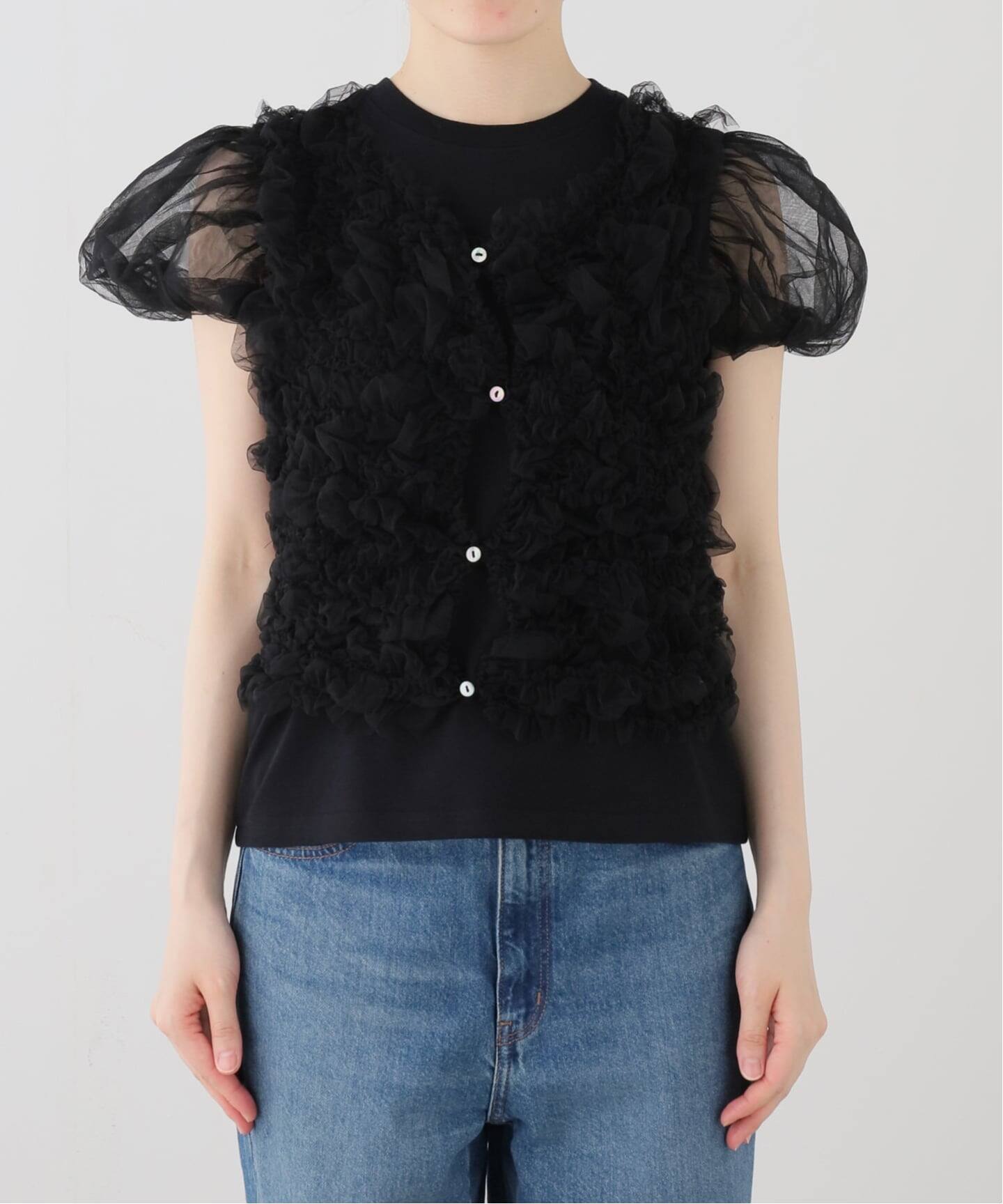 CLANE TULLE VEST LAYERED TOPS（シャツ／ブラウス）｜BOICE FROM