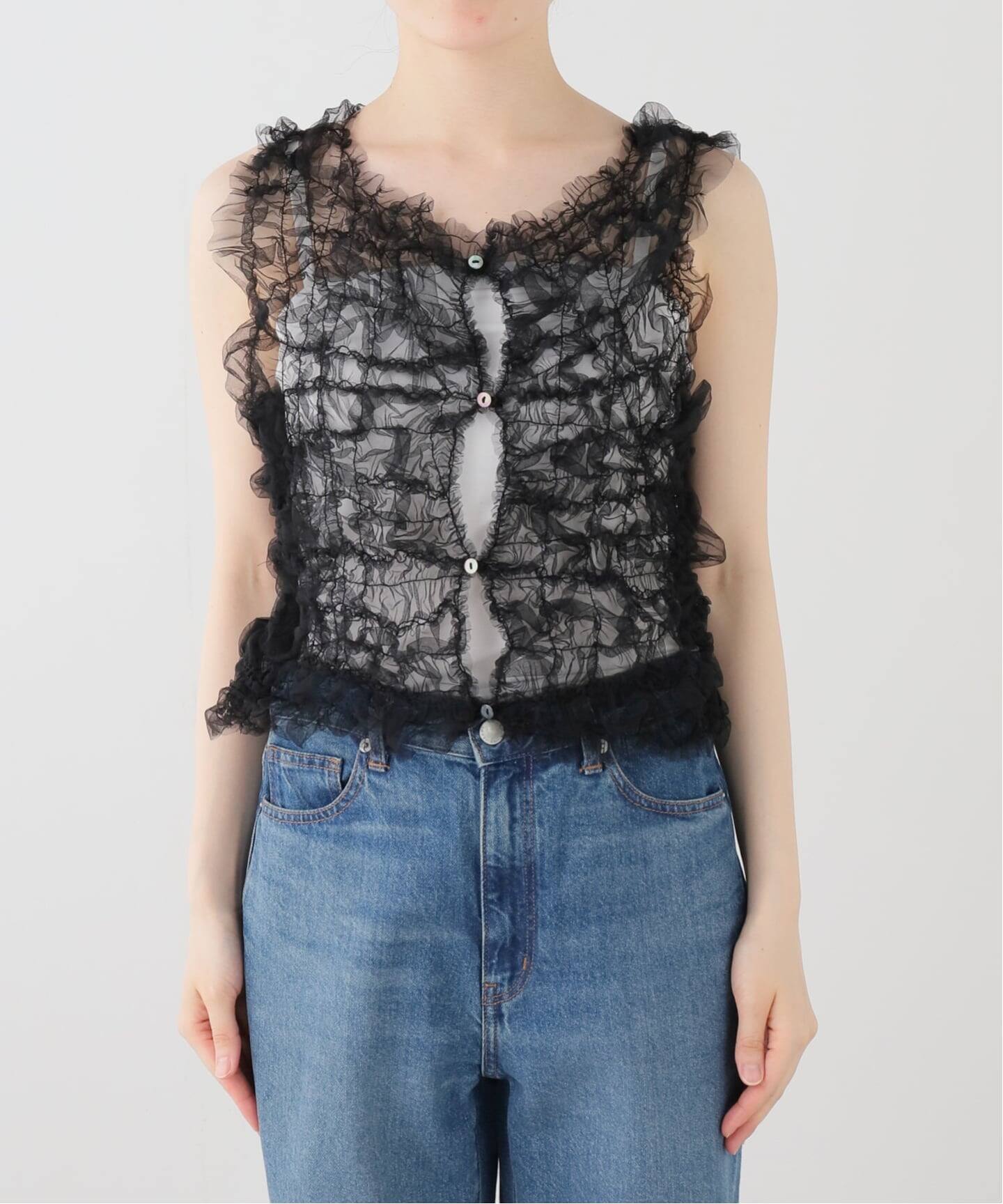 CLANE TULLE VEST LAYERED TOPS（シャツ／ブラウス）｜BOICE FROM 