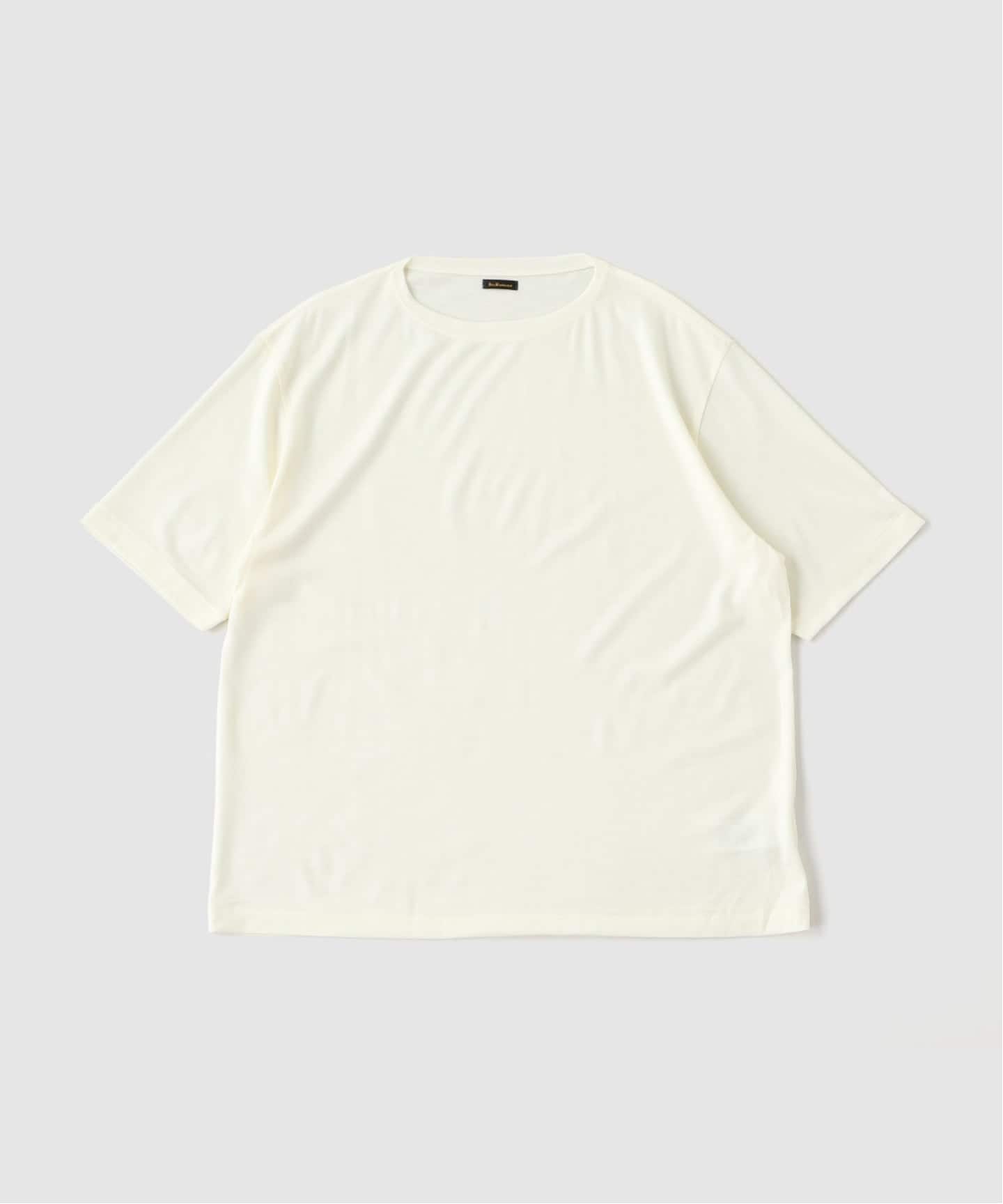 ETS.MATERIAUX マテリオ プルオーバーカットソー リネン100%白 ETS.MATERIAUX(マテリオ) double cloth Tシャツ（Tシャツ／カットソー