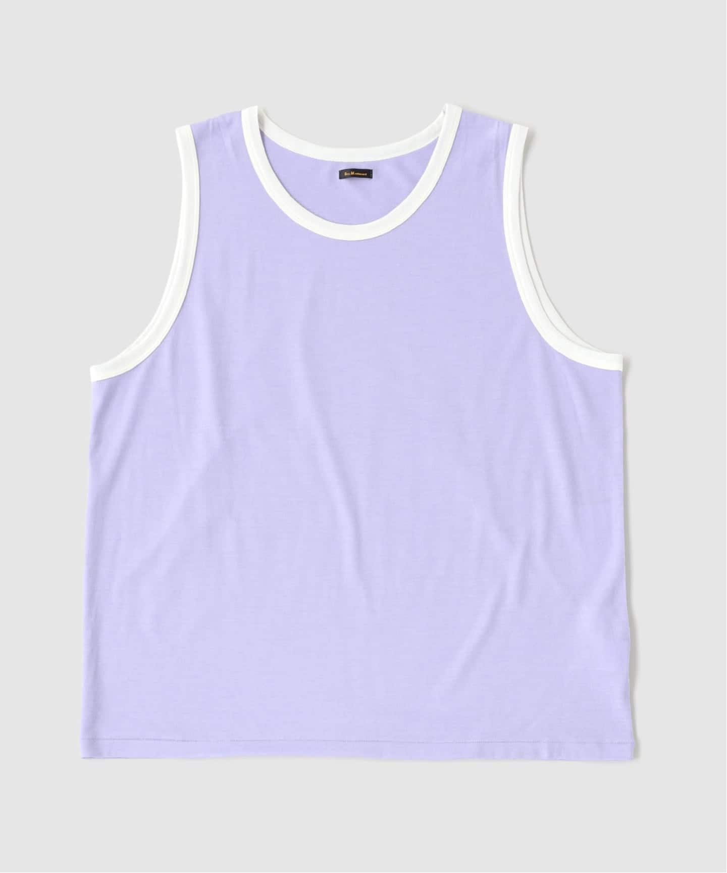ETS.MATERIAUX マテリオ プルオーバーカットソー リネン100%白 ETS.MATERIAUX(マテリオ) wool ringer tanktop（Tシャツ／カットソー