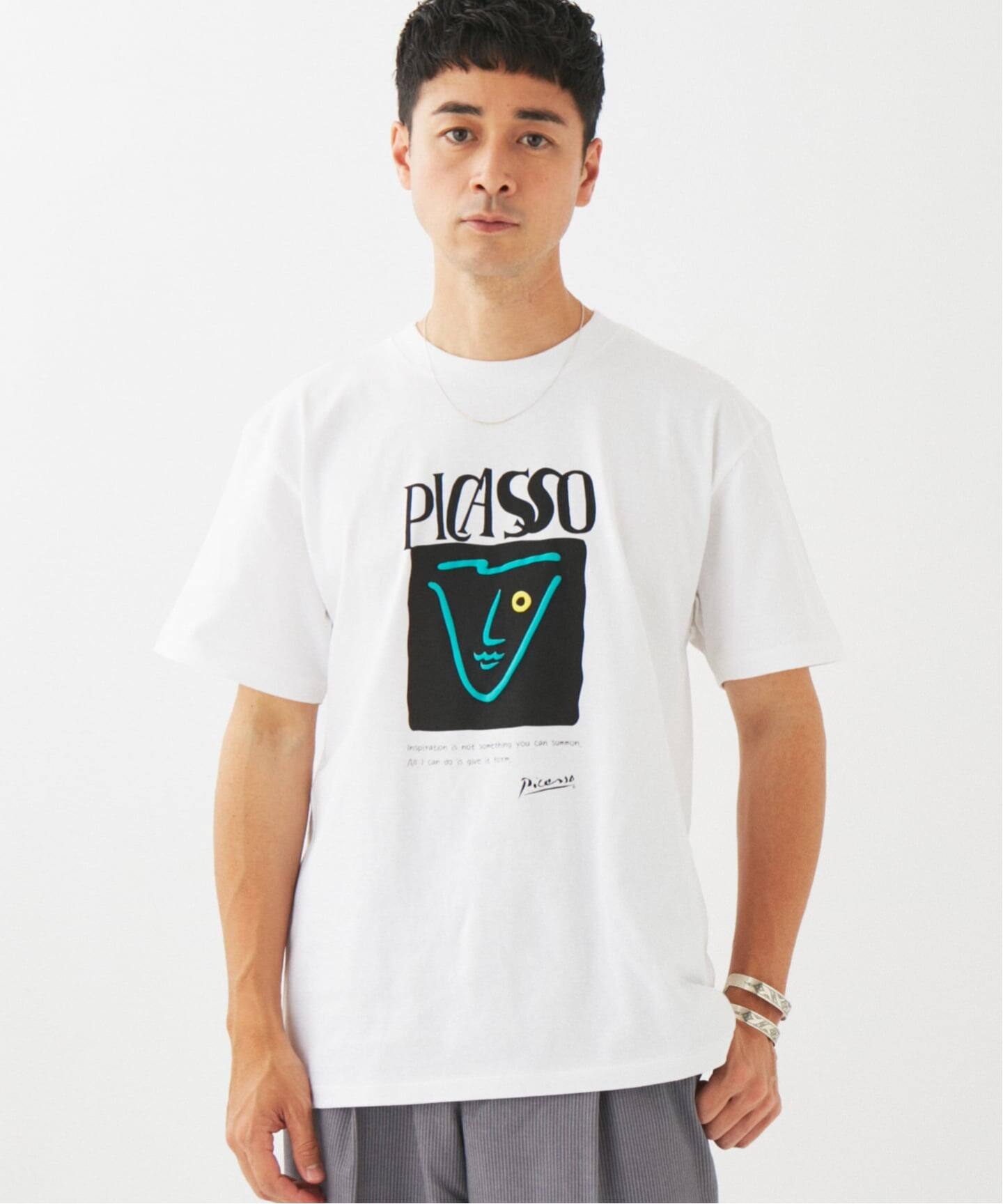 Pablo Picasso(パブロ・ピカソ) 別注 アート プリント Tシャツ（T