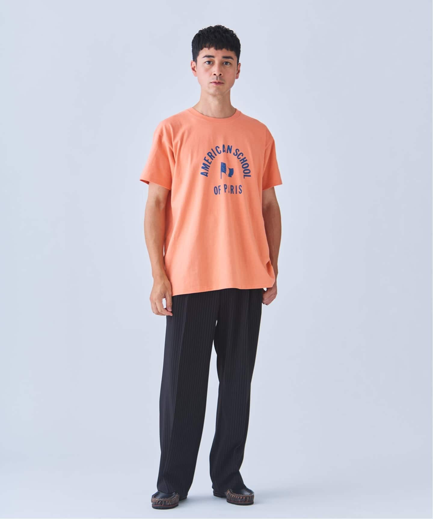 Y&O(ヤング アンド オルセン) 別注 AMERICAN FRENCH PRINTED Tシャツ