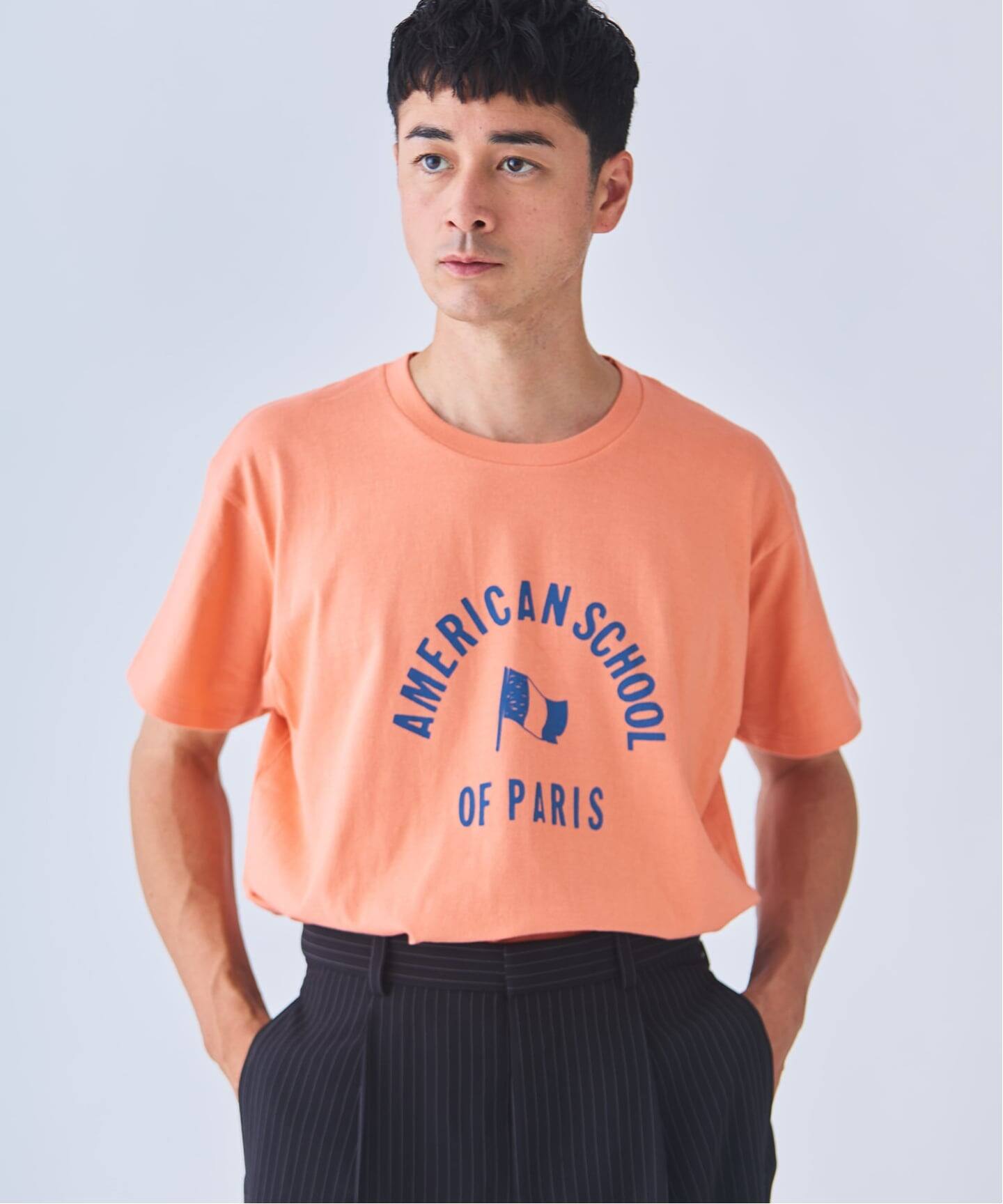 Y&O(ヤング アンド オルセン) 別注 AMERICAN FRENCH PRINTED Tシャツ